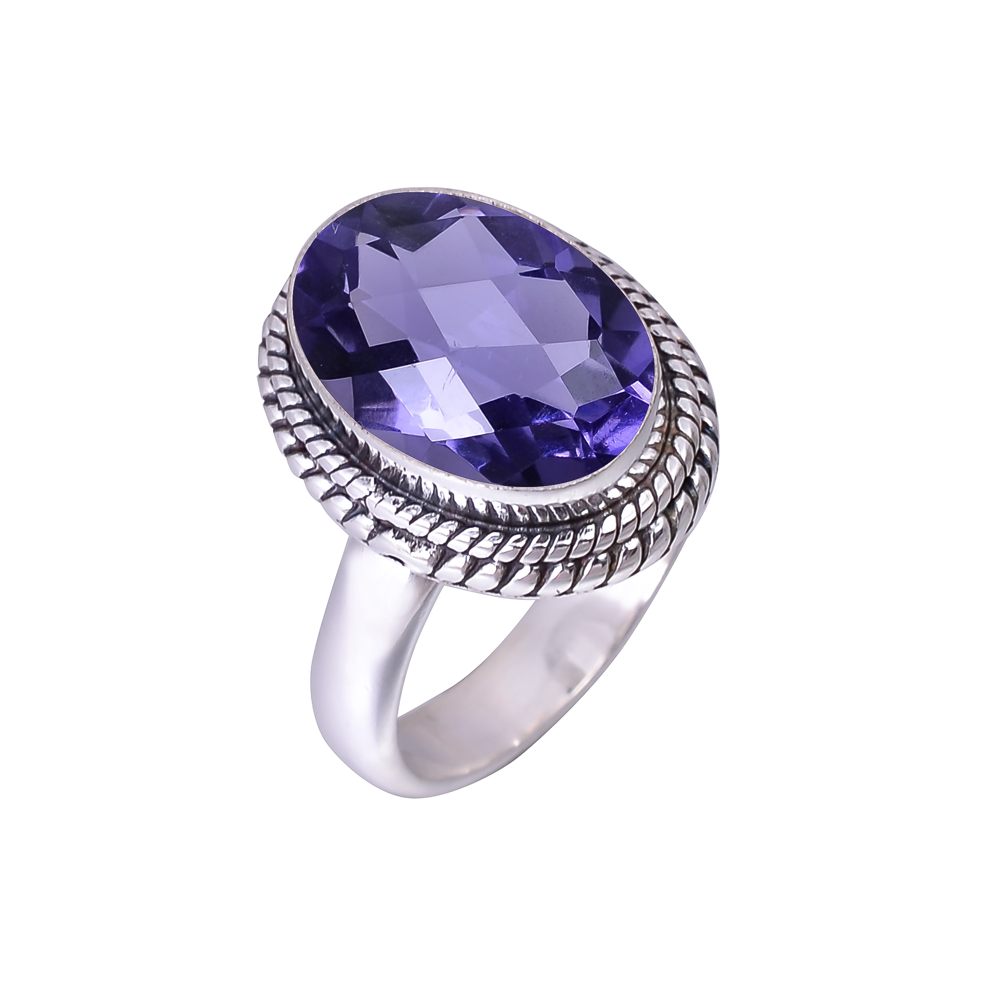 Iolite - Simulated 925 Sterling Silver Ring