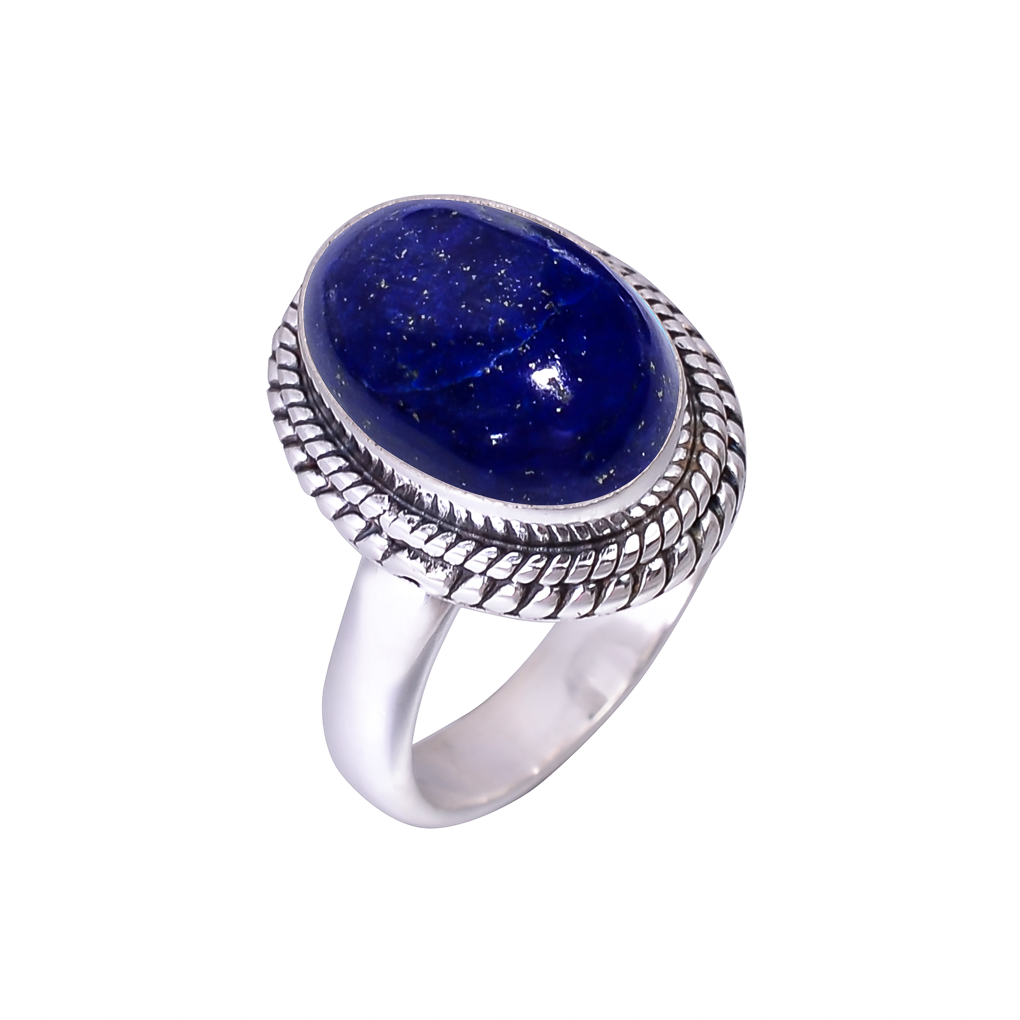 Lapis Lazuli - Simulated 925 Sterling Silver Ring