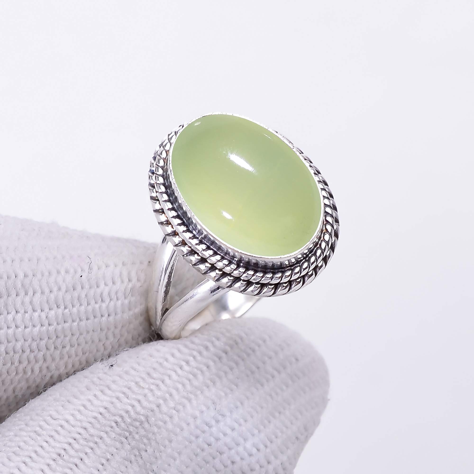 Prehnite - South Africa 925 Sterling Silver Ring
