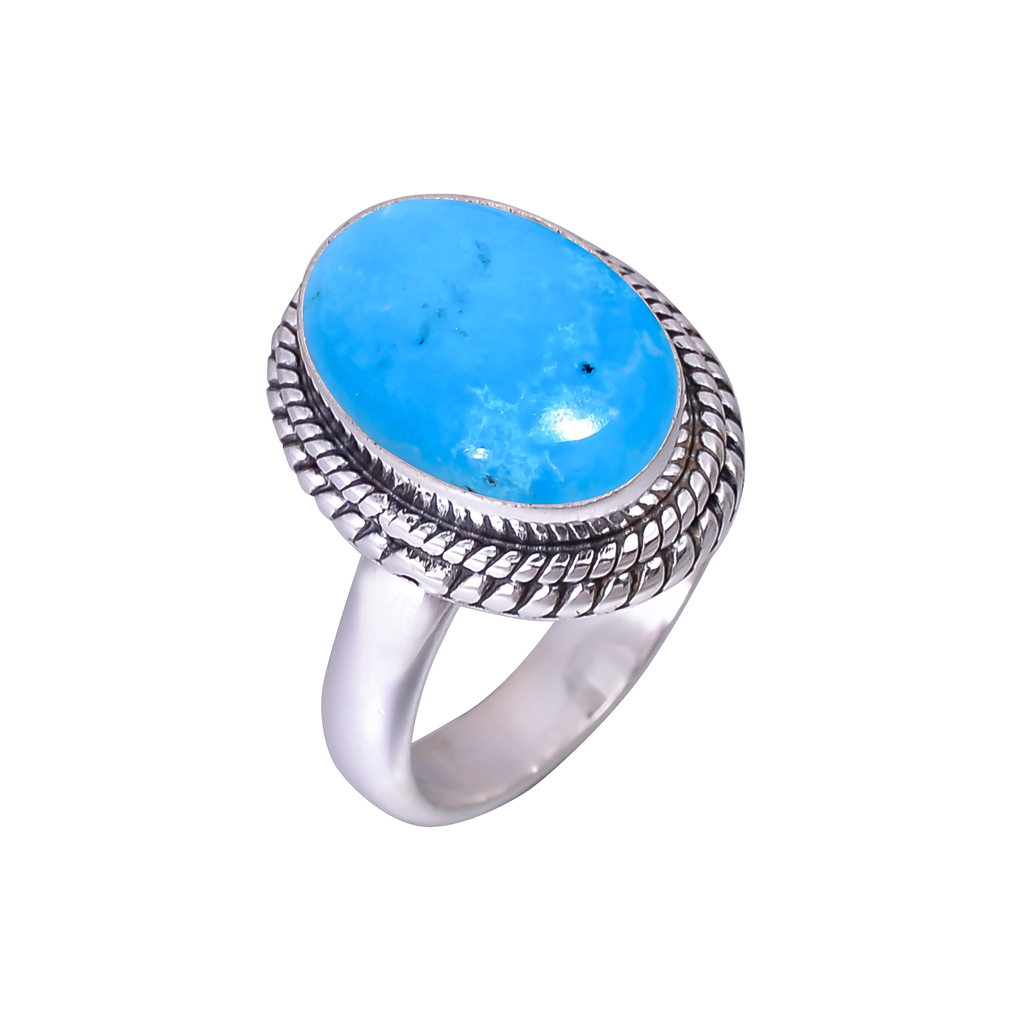 Magnesite Turquoise 925 Sterling Silver Ring