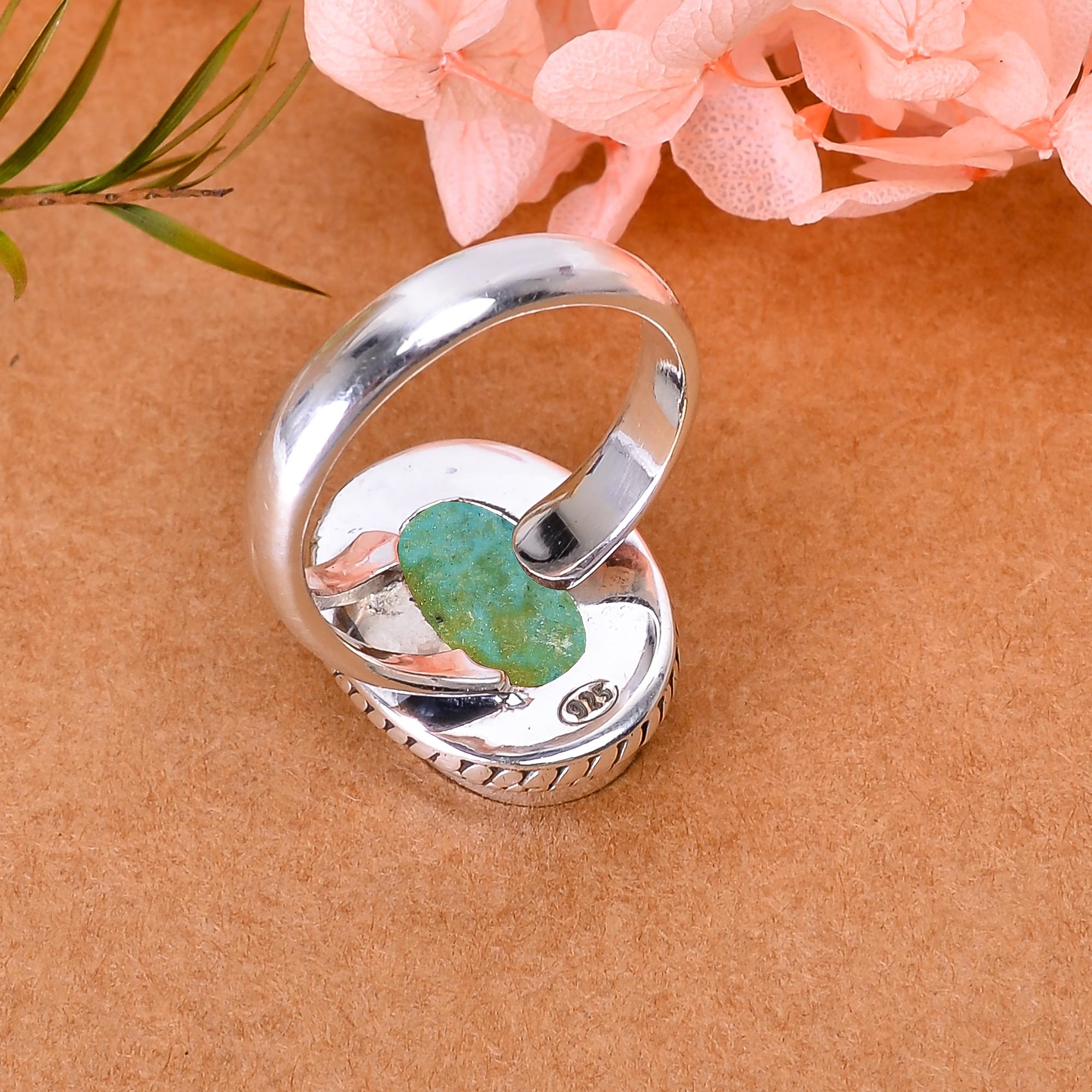 Magnesite Turquoise 925 Sterling Silver Ring