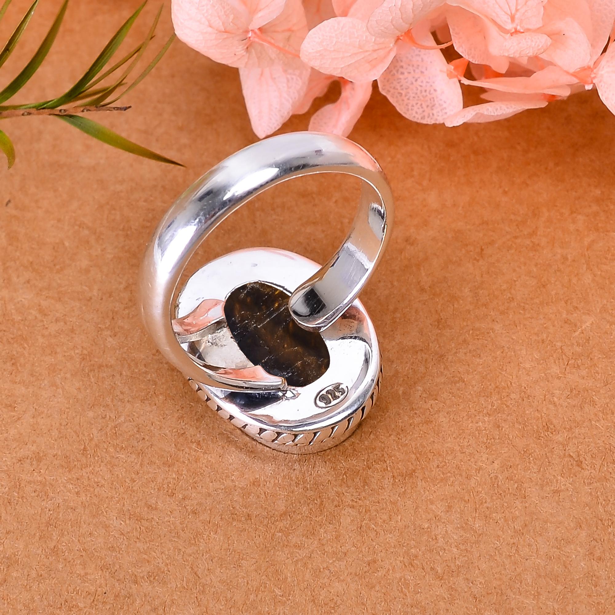 Yellow Tiger Eye - South Africa 925 Sterling Silver Ring