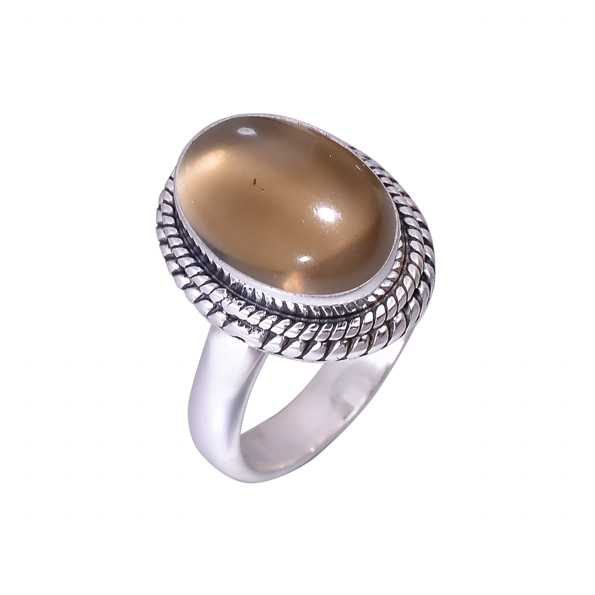 Smoky Quartz - Brazil 925 Sterling Silver Ring