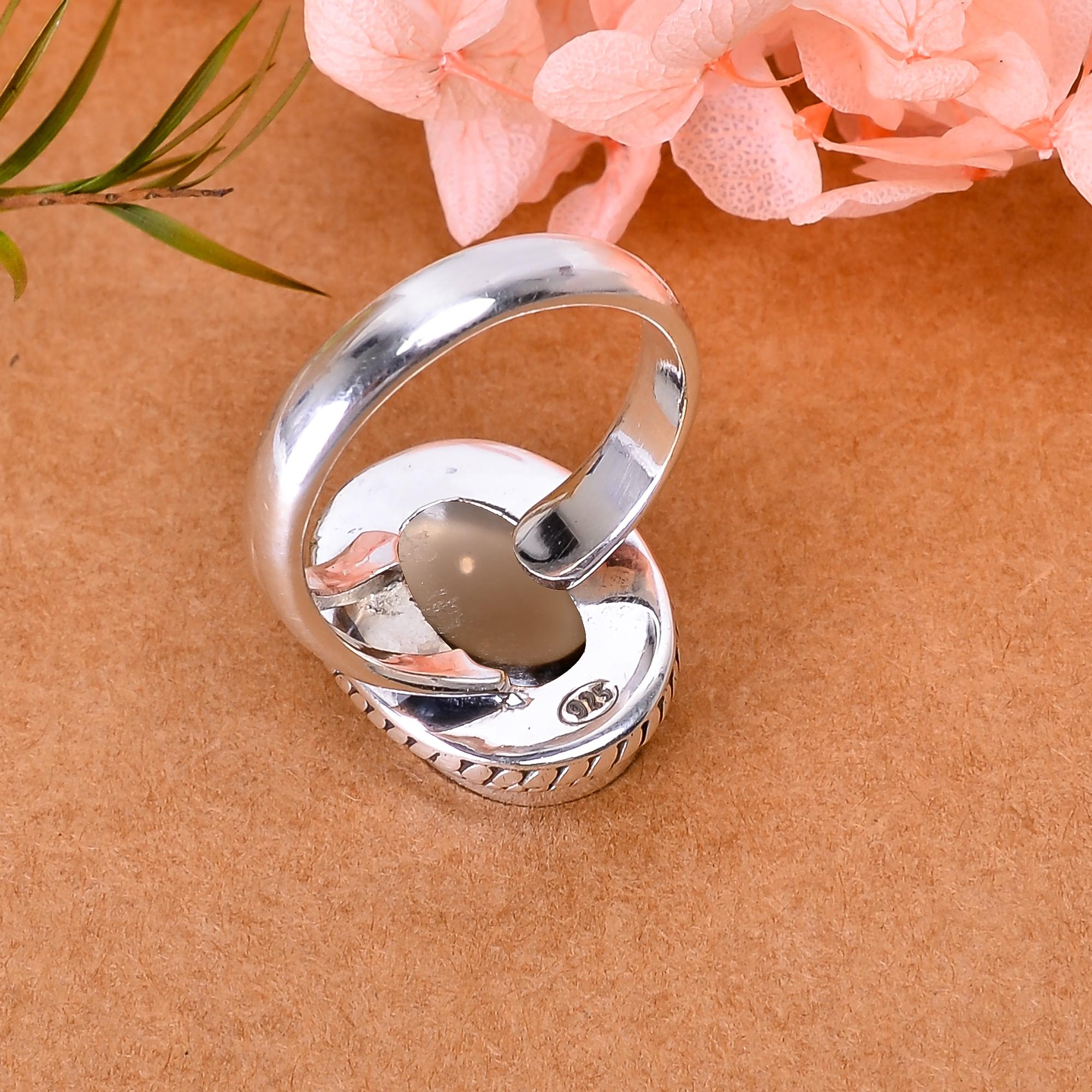 Smoky Quartz - Brazil 925 Sterling Silver Ring