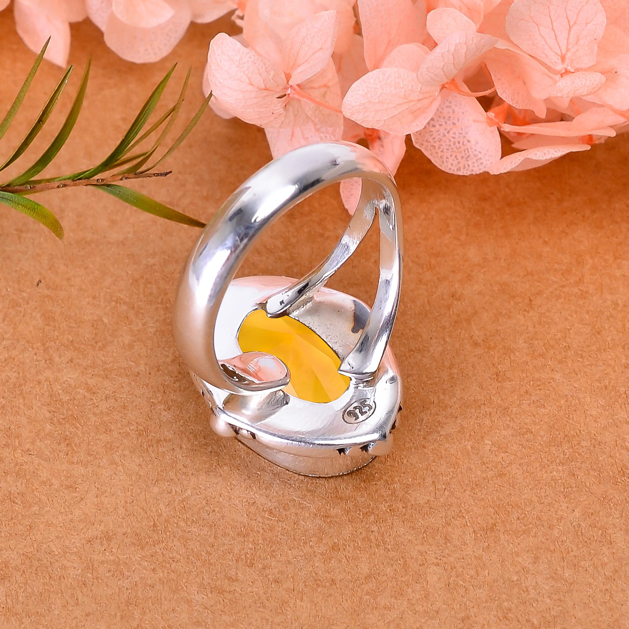 Citrine - Simulated 925 Sterling Silver Ring