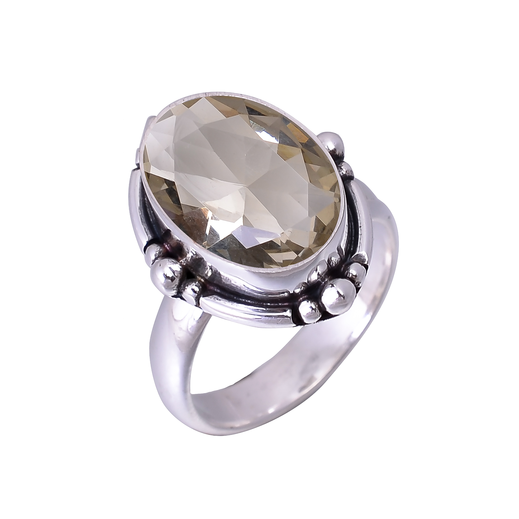 Smokey - Simulated 925 Sterling Silver Ring