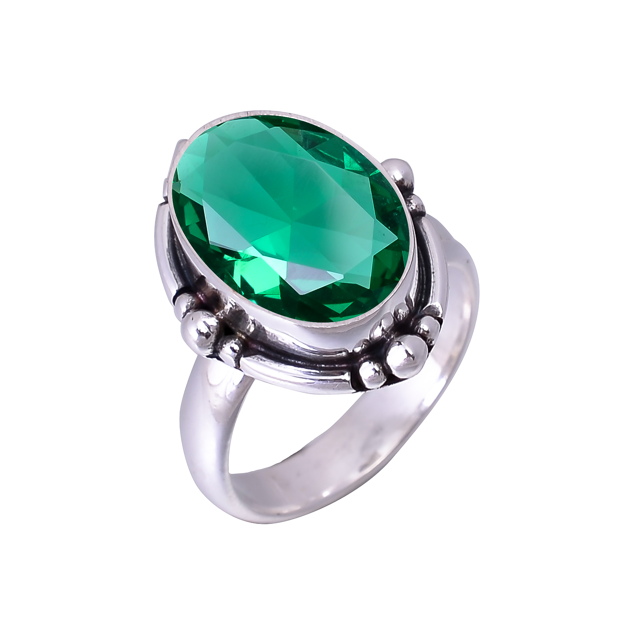 Tsavorite - Simulated 925 Sterling Silver Ring