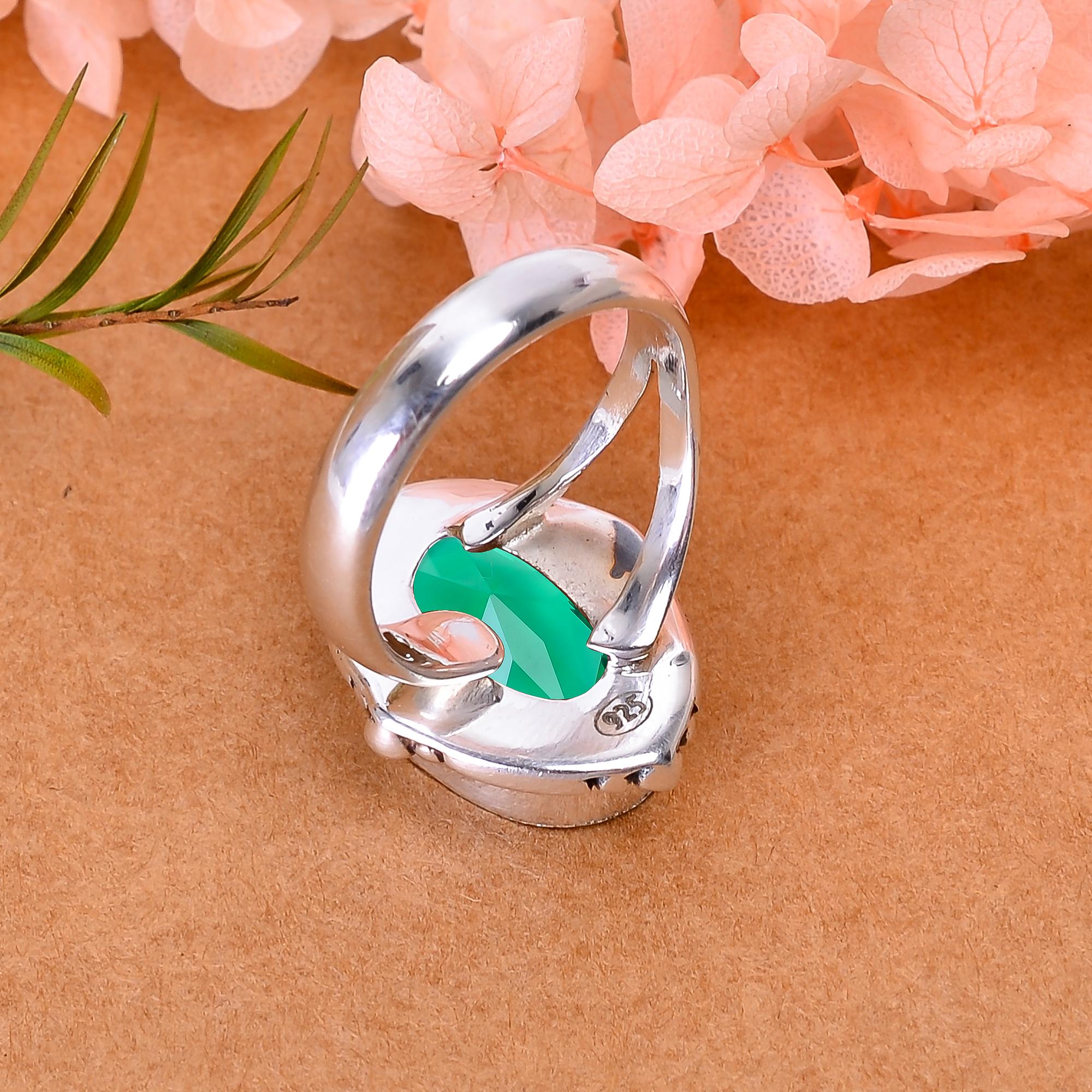 Tsavorite - Simulated 925 Sterling Silver Ring