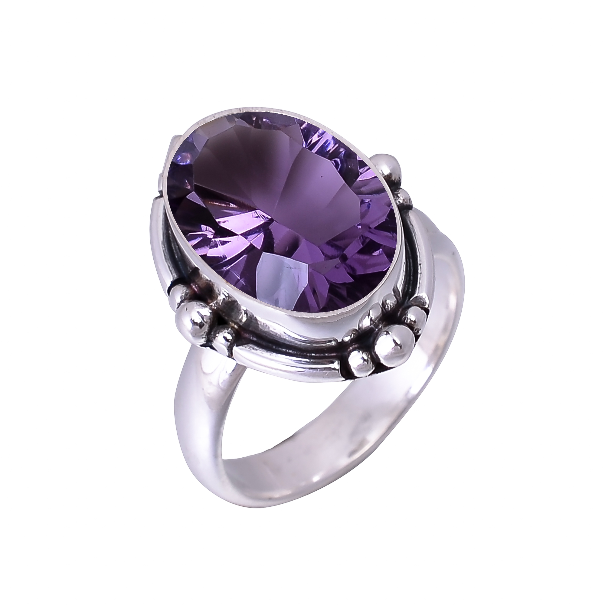 Purple Amethyst - Simulated 925 Sterling Silver Ring