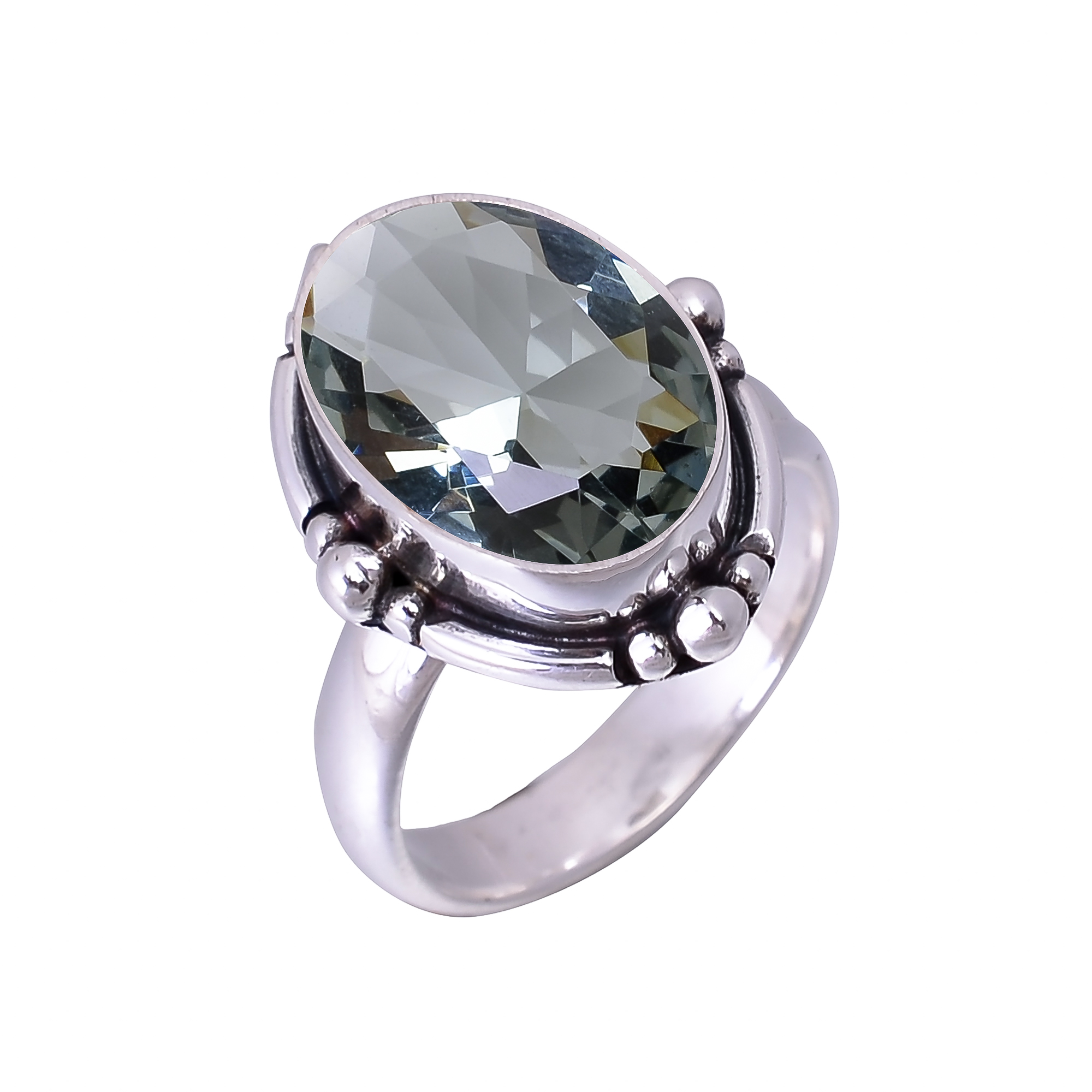 Black Tourmaline - Simulated 925 Sterling Silver Ring