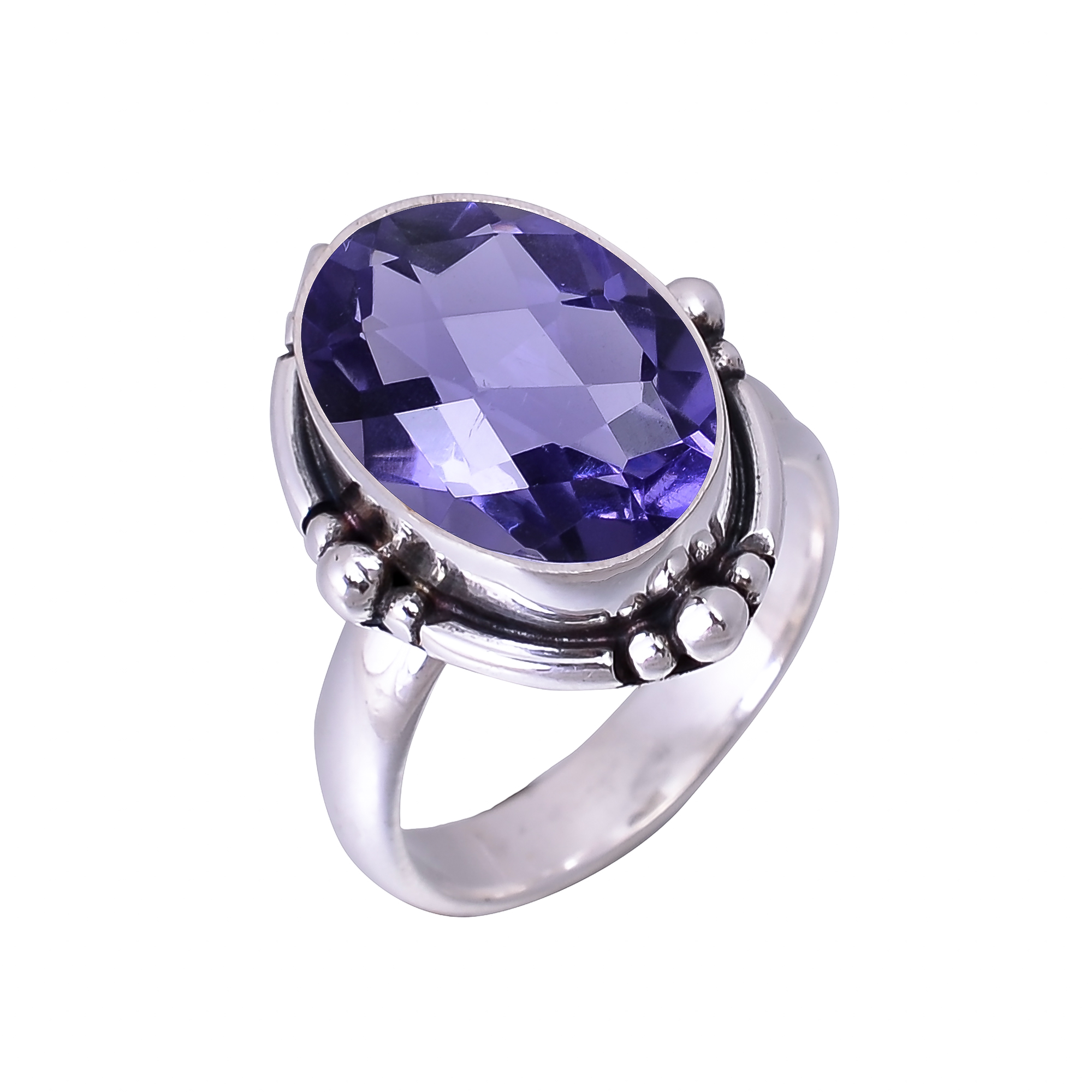 Iolite - Simulated 925 Sterling Silver Ring