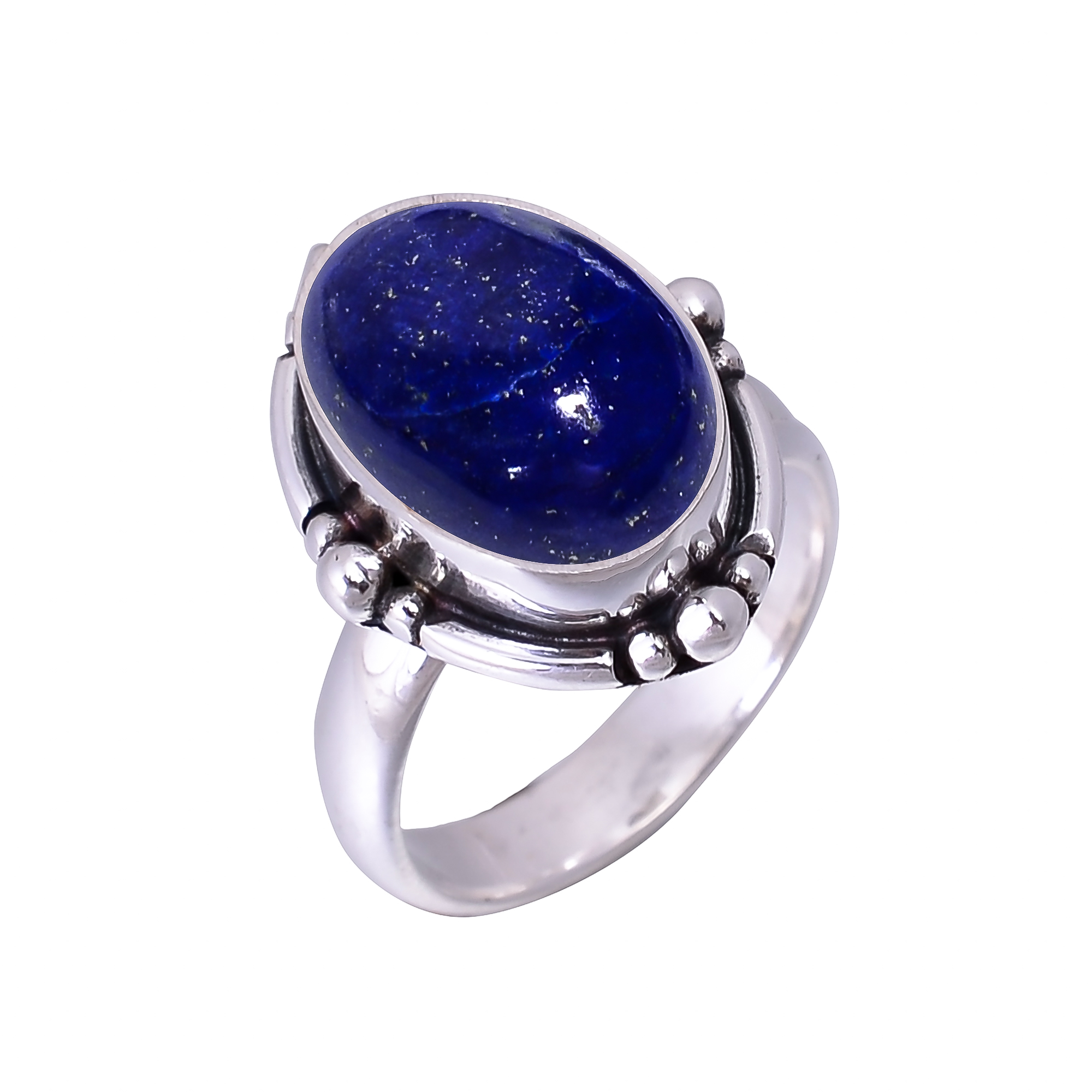 Natural Lapis Lazuli - Afghanistan 925 Sterling Silver Ring