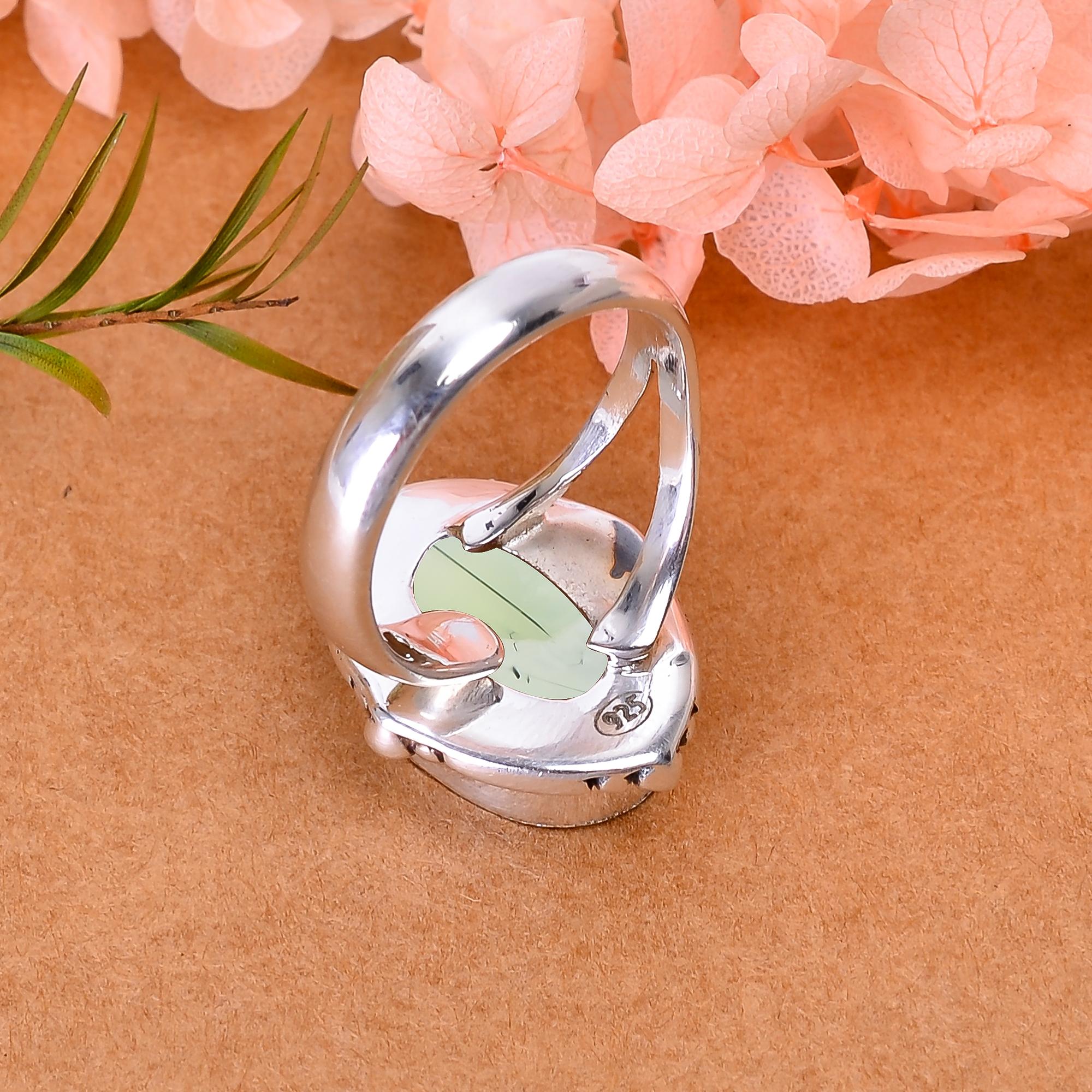 Prehnite - South Africa 925 Sterling Silver Ring