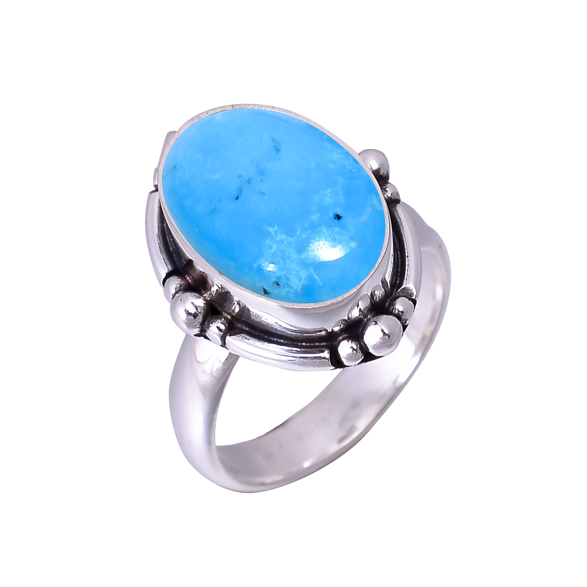 Magnesite Turquoise 925 Sterling Silver Ring