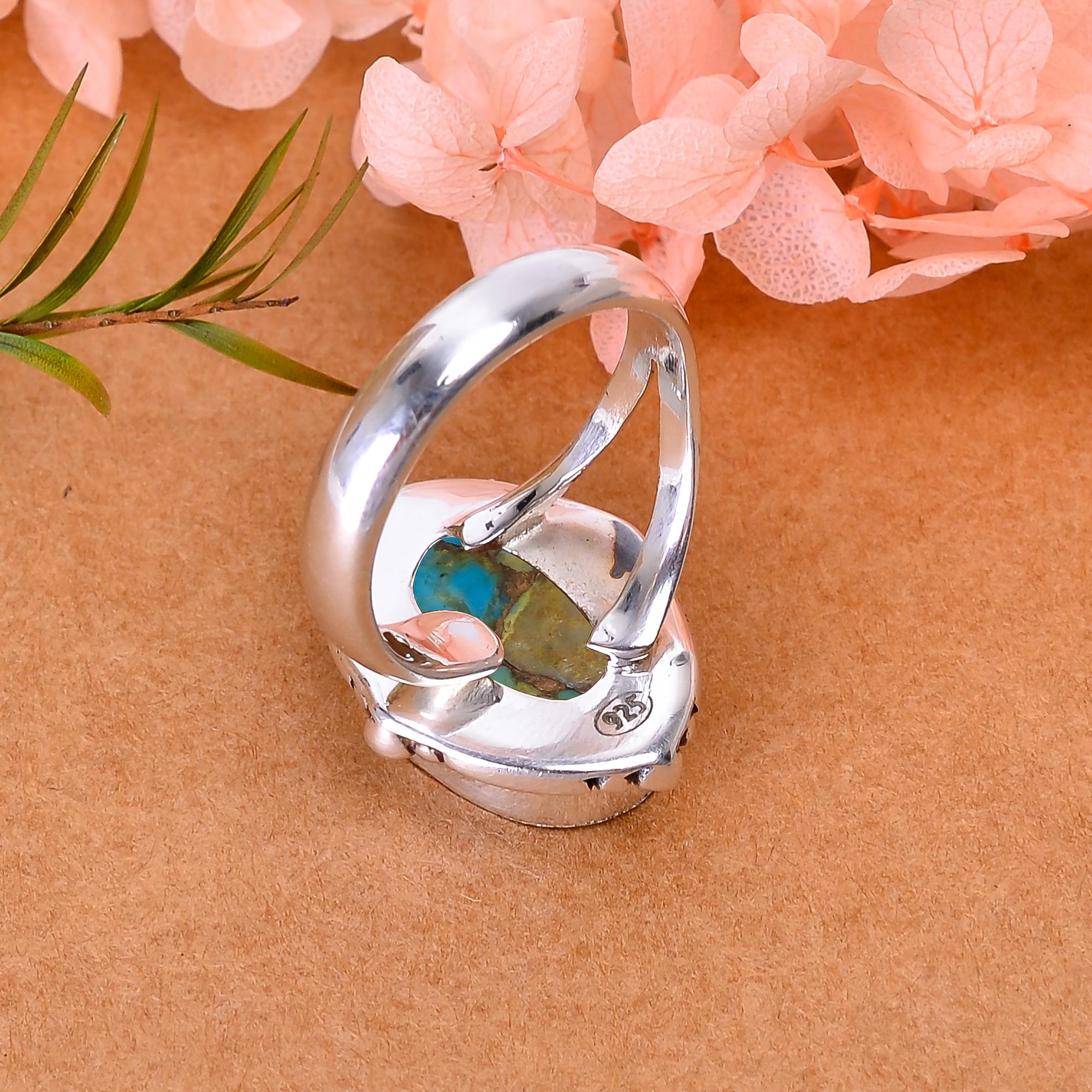 Copper Turquoise - Pilot Mountain 925 Sterling Silver Ring