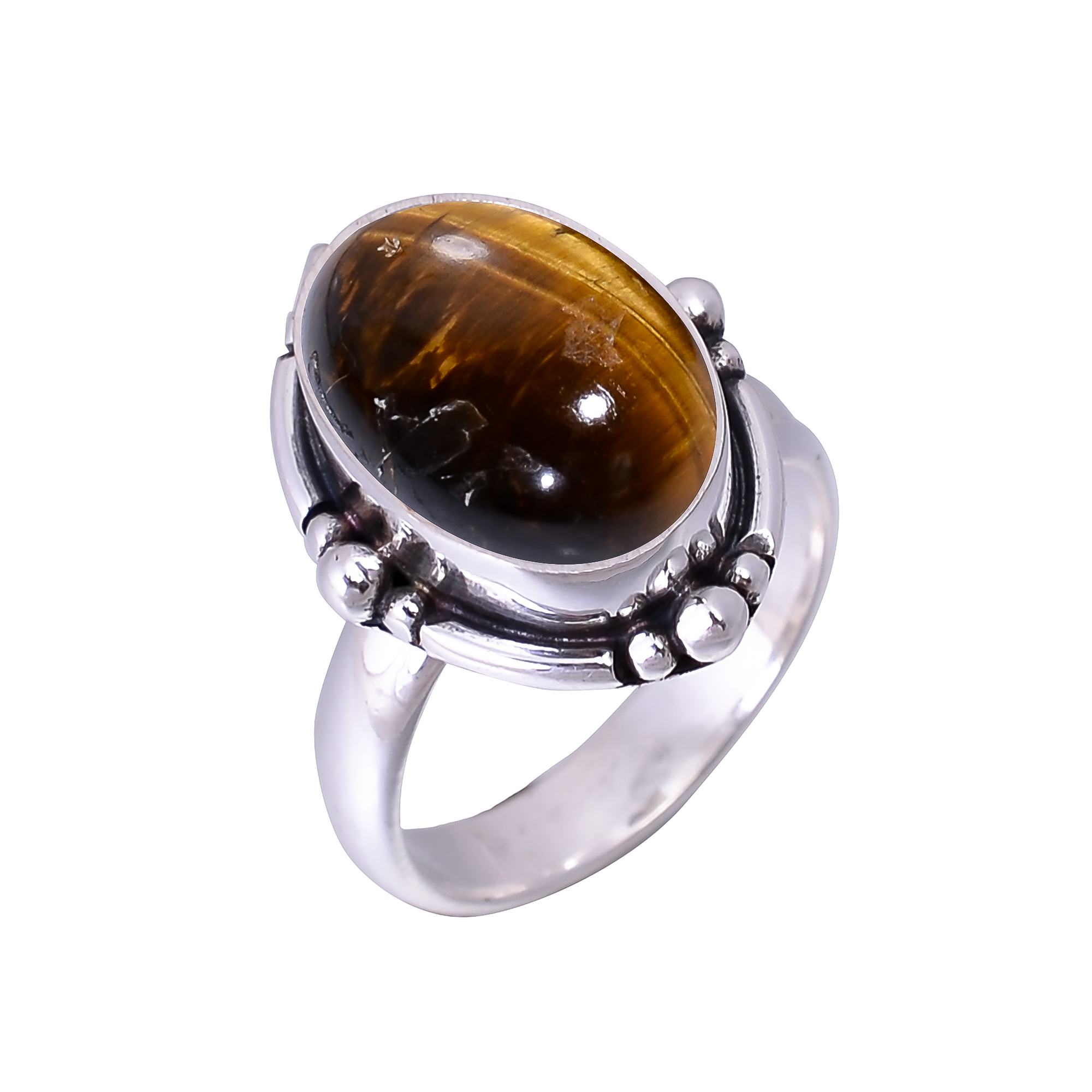 Yellow Tiger Eye - South Africa 925 Sterling Silver Ring