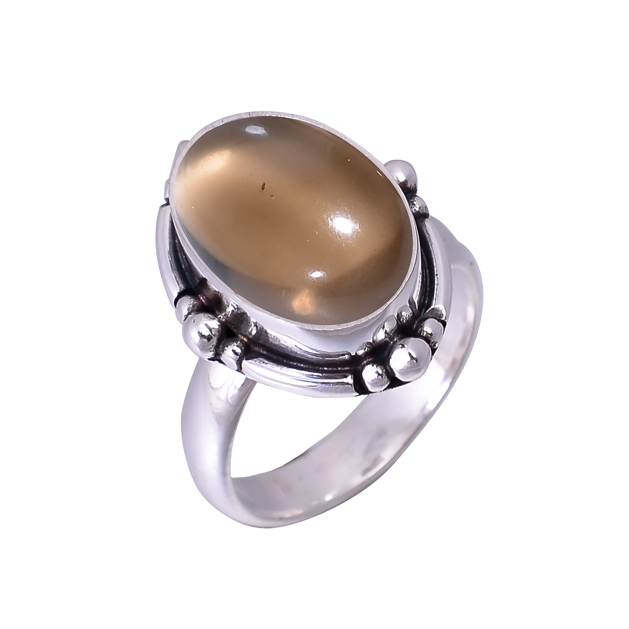 Smoky Quartz - Brazil 925 Sterling Silver Ring