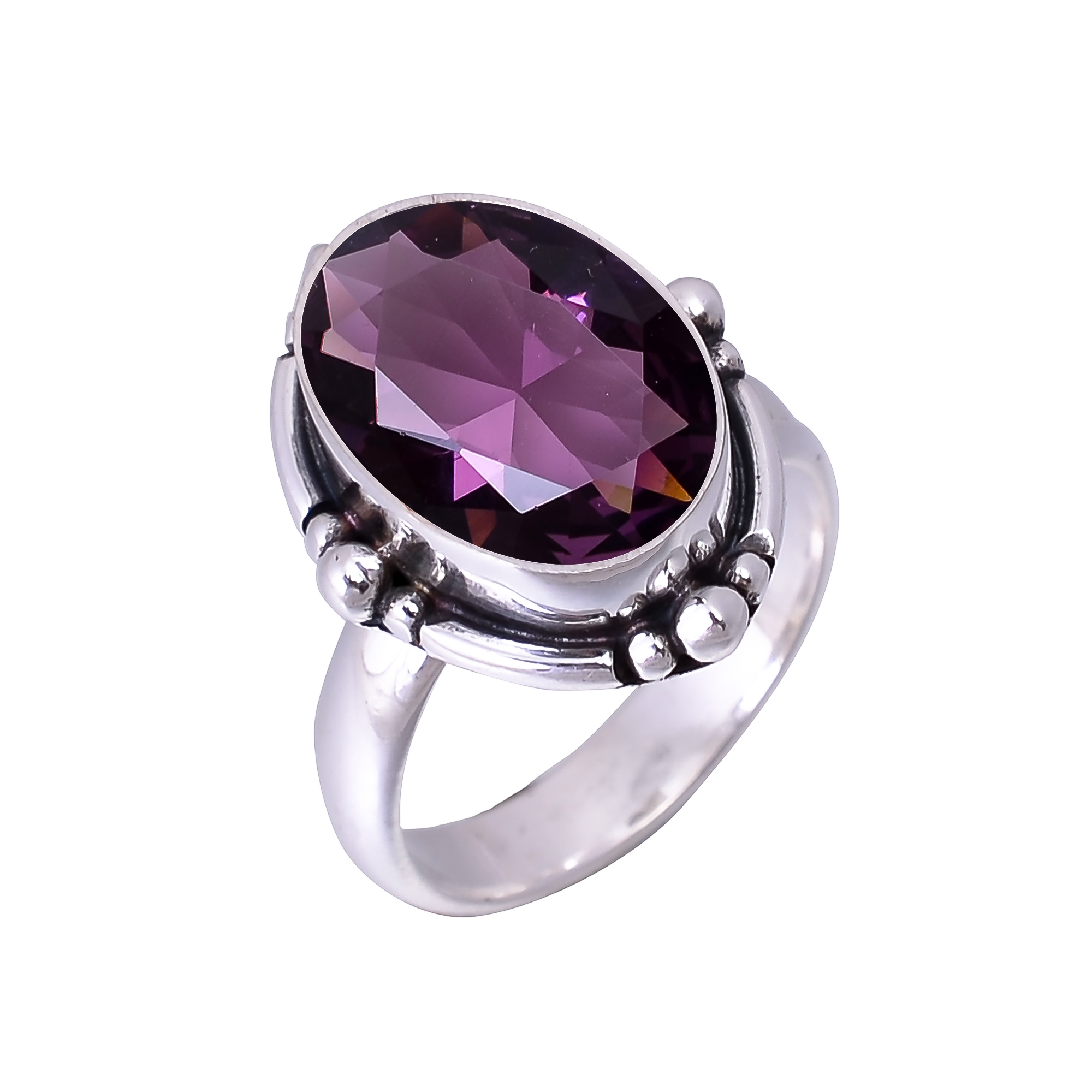 Purple Amethyst - Simulated 925 Sterling Silver Ring