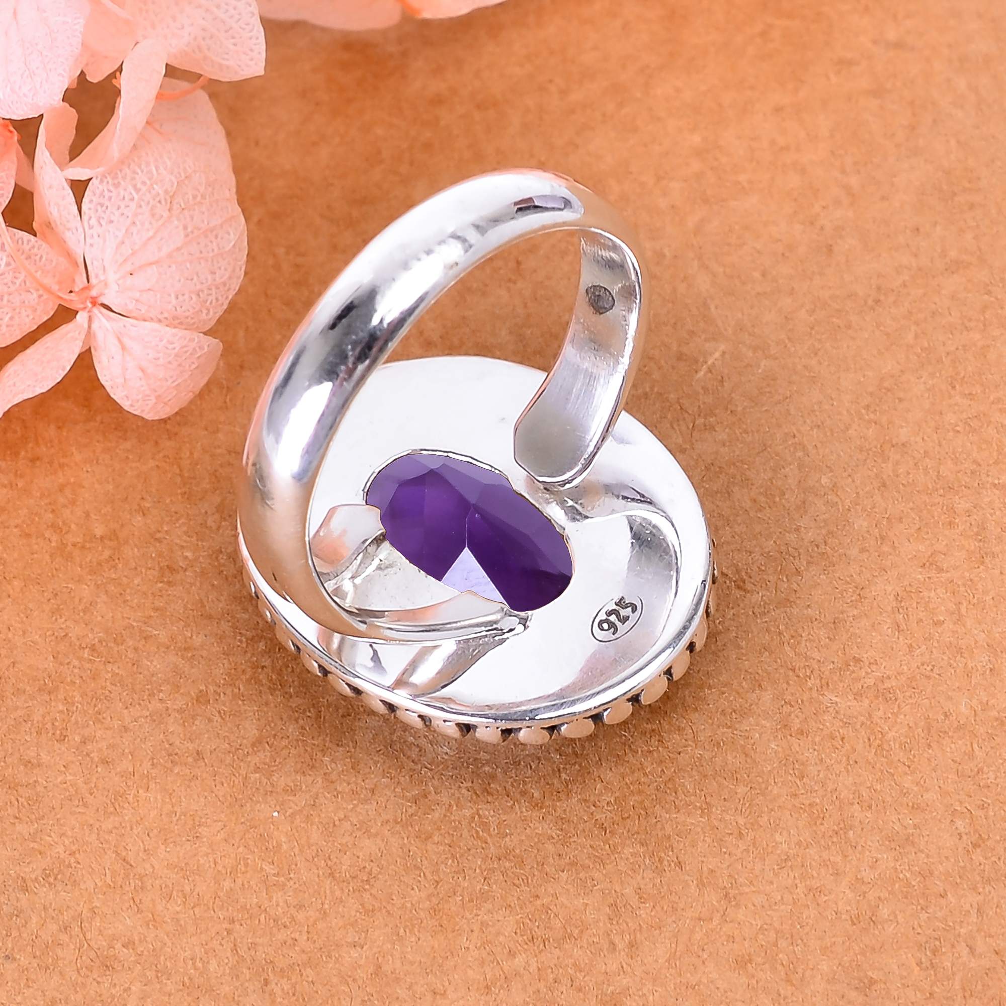 Purple Amethyst - Simulated 925 Sterling Silver Ring