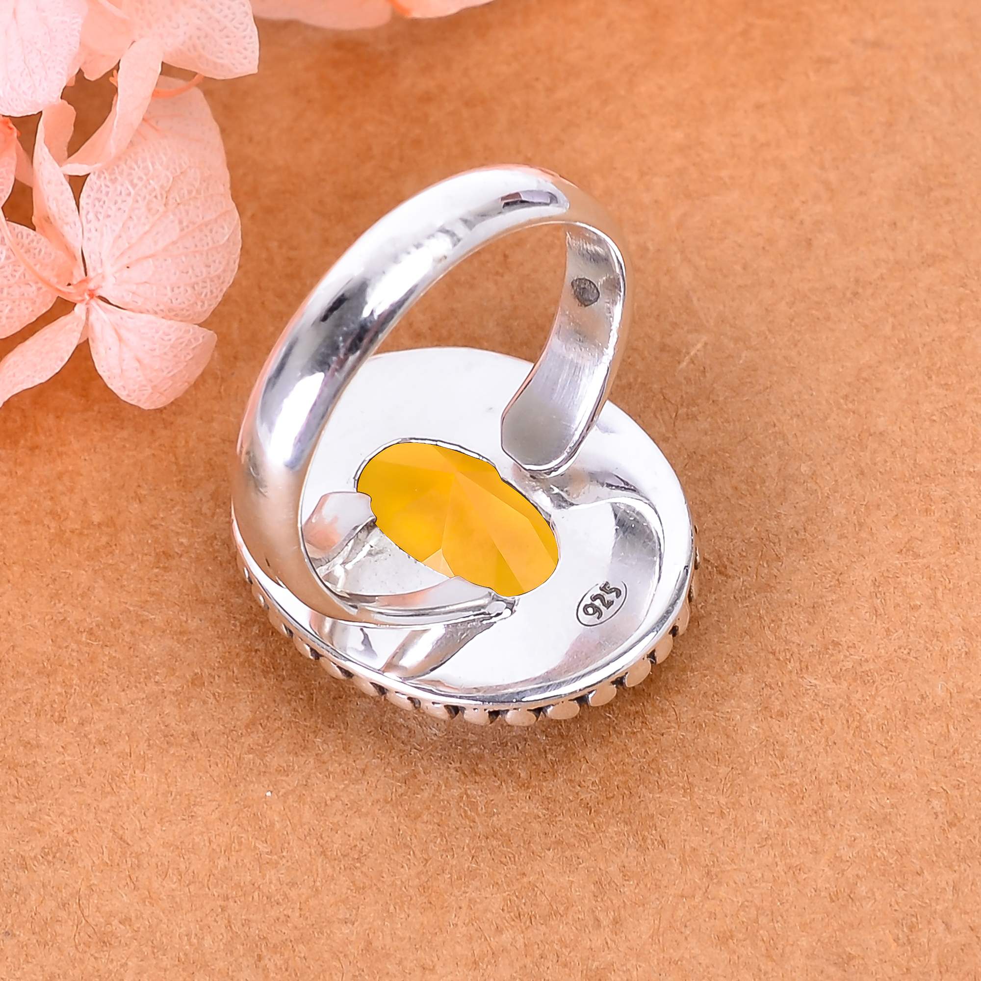Citrine - Simulated 925 Sterling Silver Ring