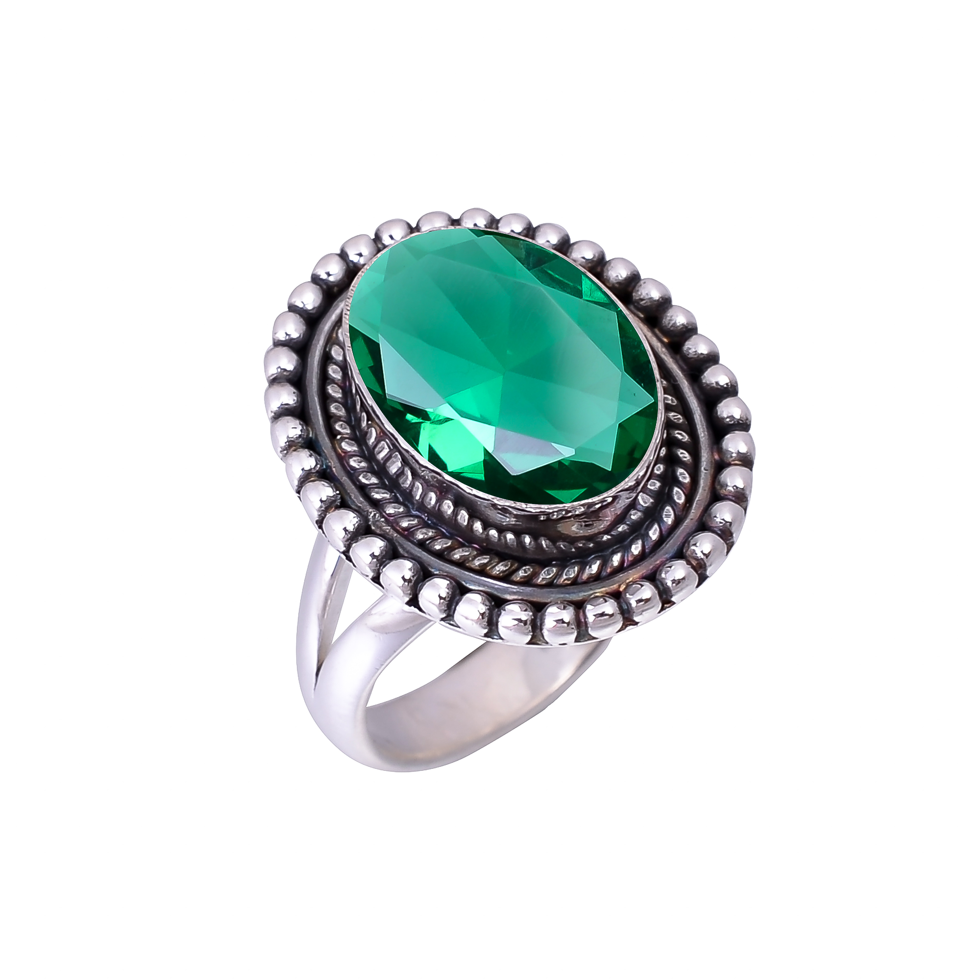Tsavorite - Simulated 925 Sterling Silver Ring