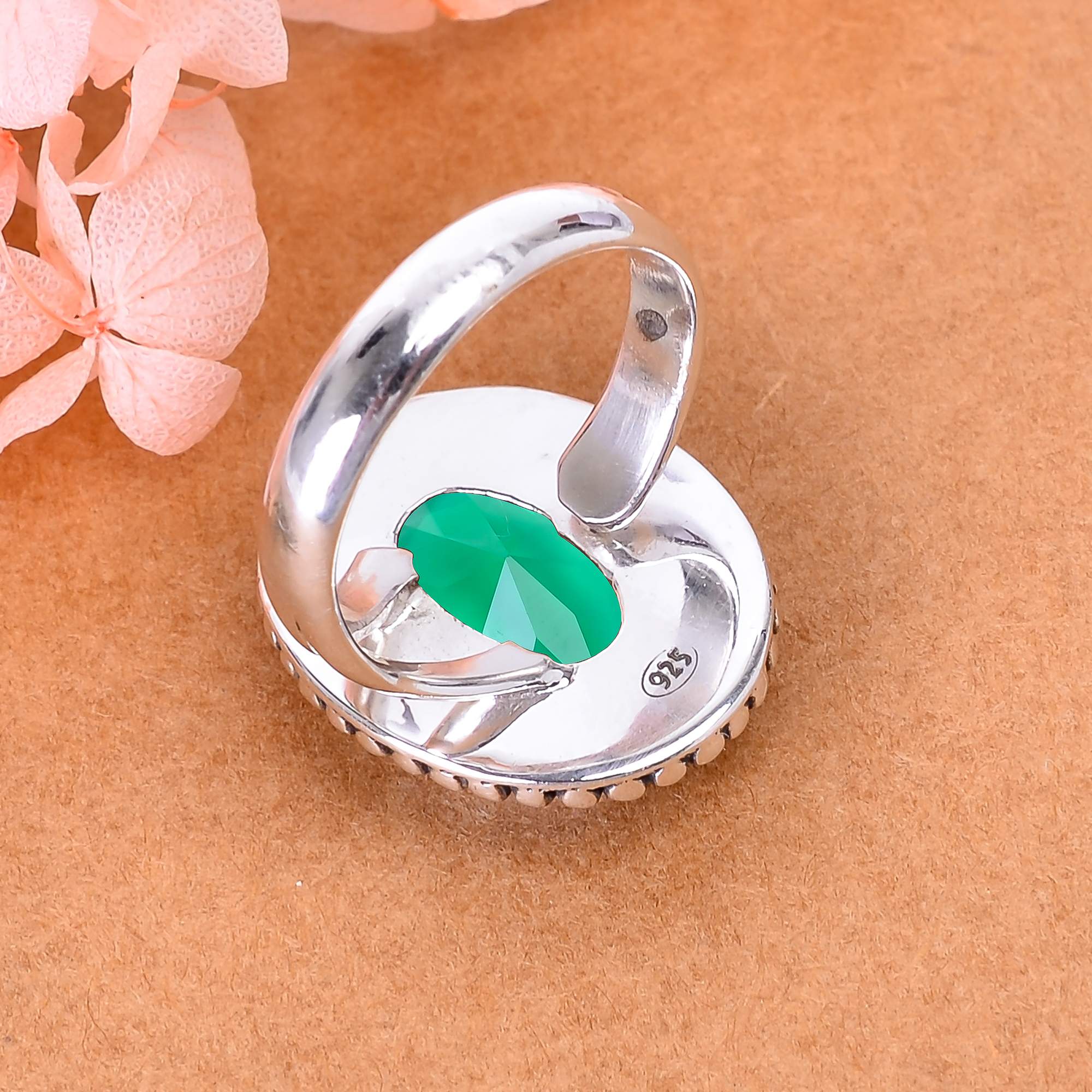 Tsavorite - Simulated 925 Sterling Silver Ring