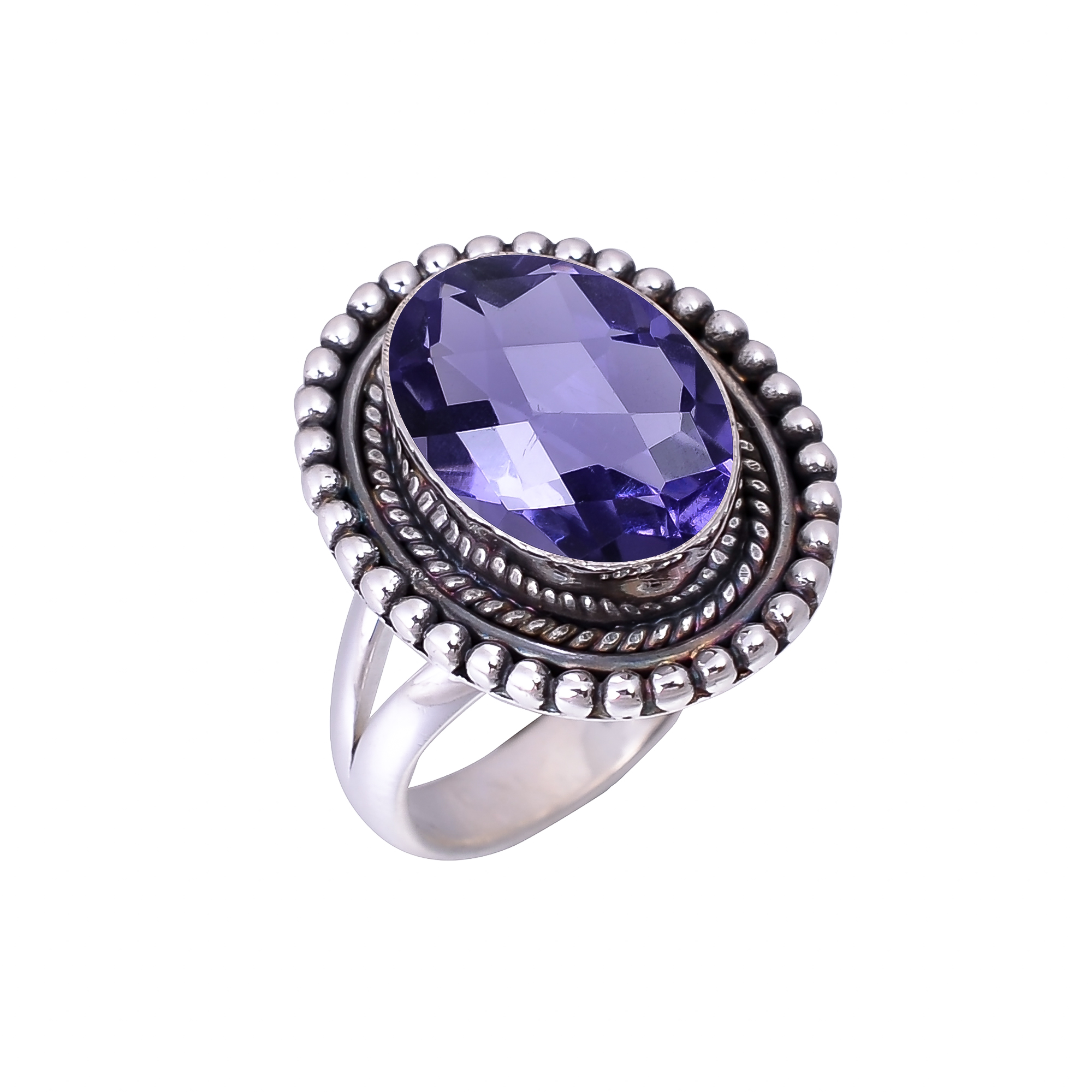 Iolite - Simulated 925 Sterling Silver Ring