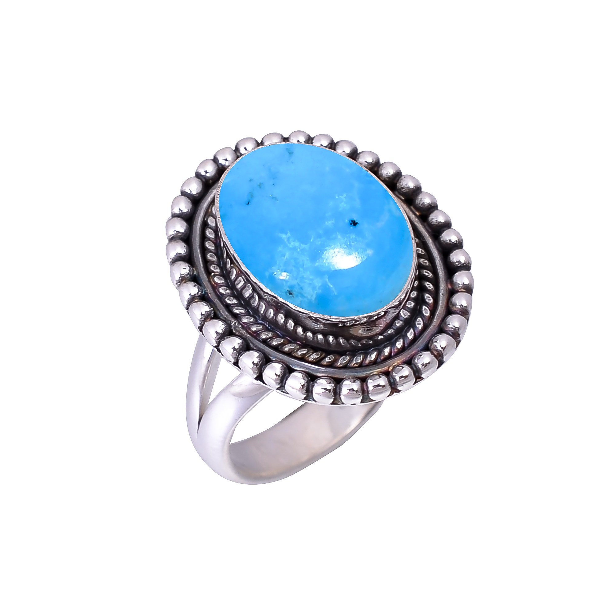 Magnesite Turquoise 925 Sterling Silver Ring