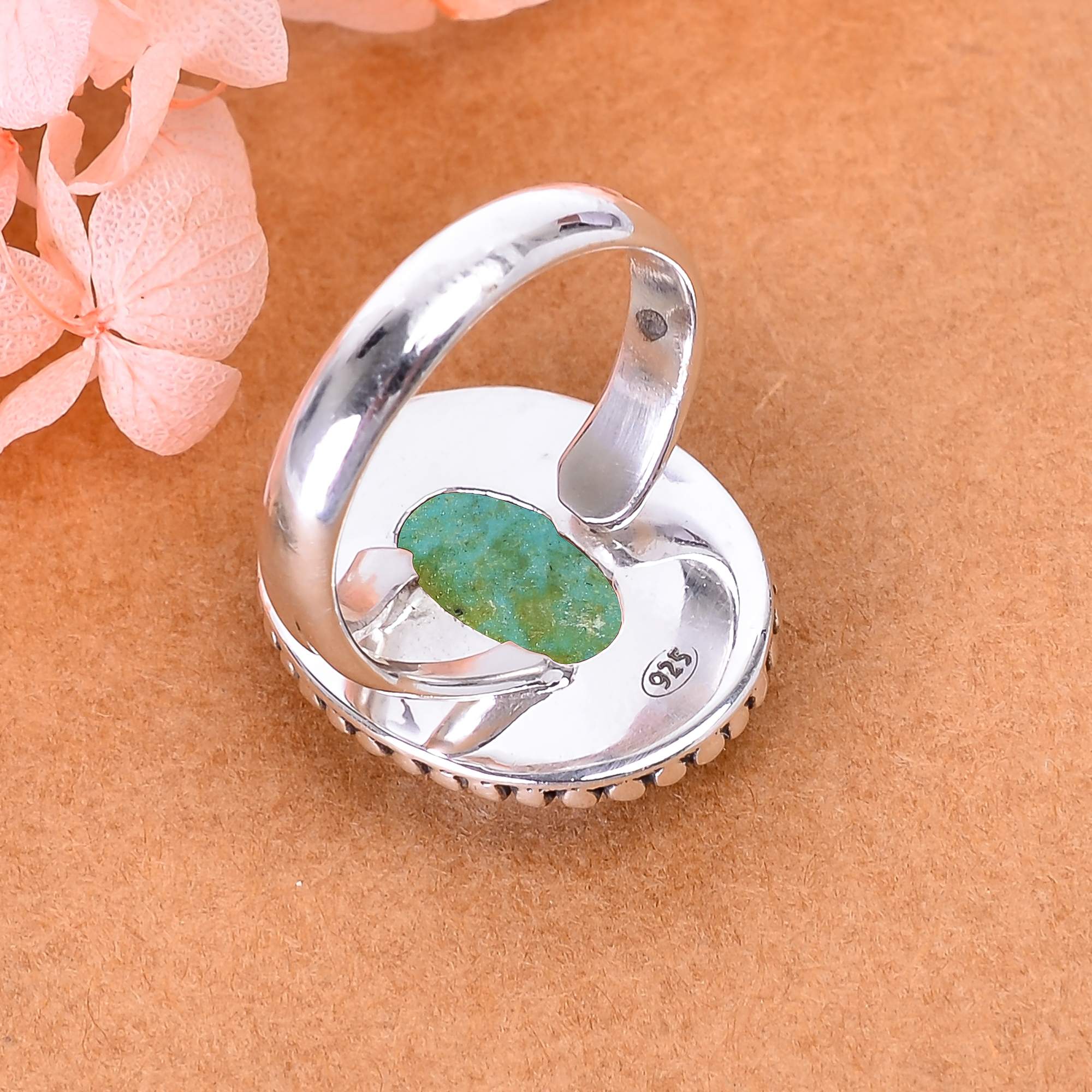 Magnesite Turquoise 925 Sterling Silver Ring