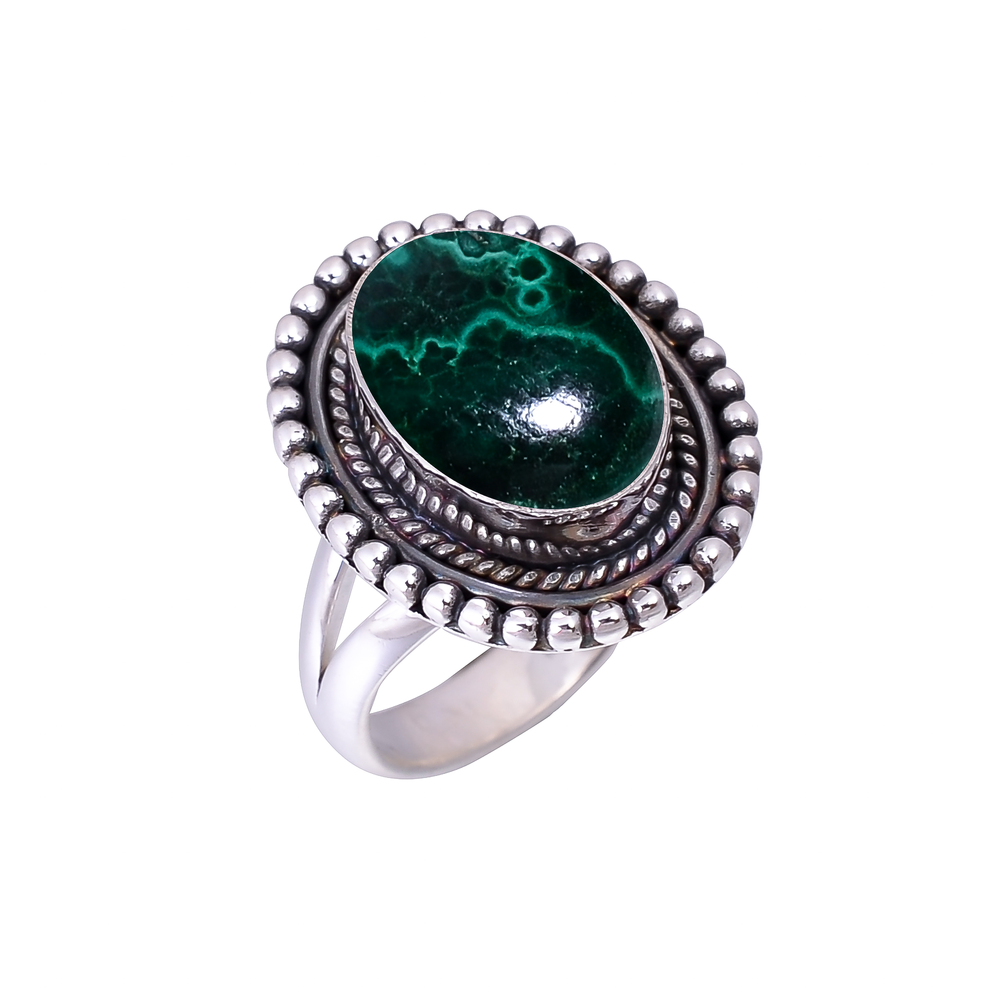 Malachite - Congo 925 Sterling Silver Ring