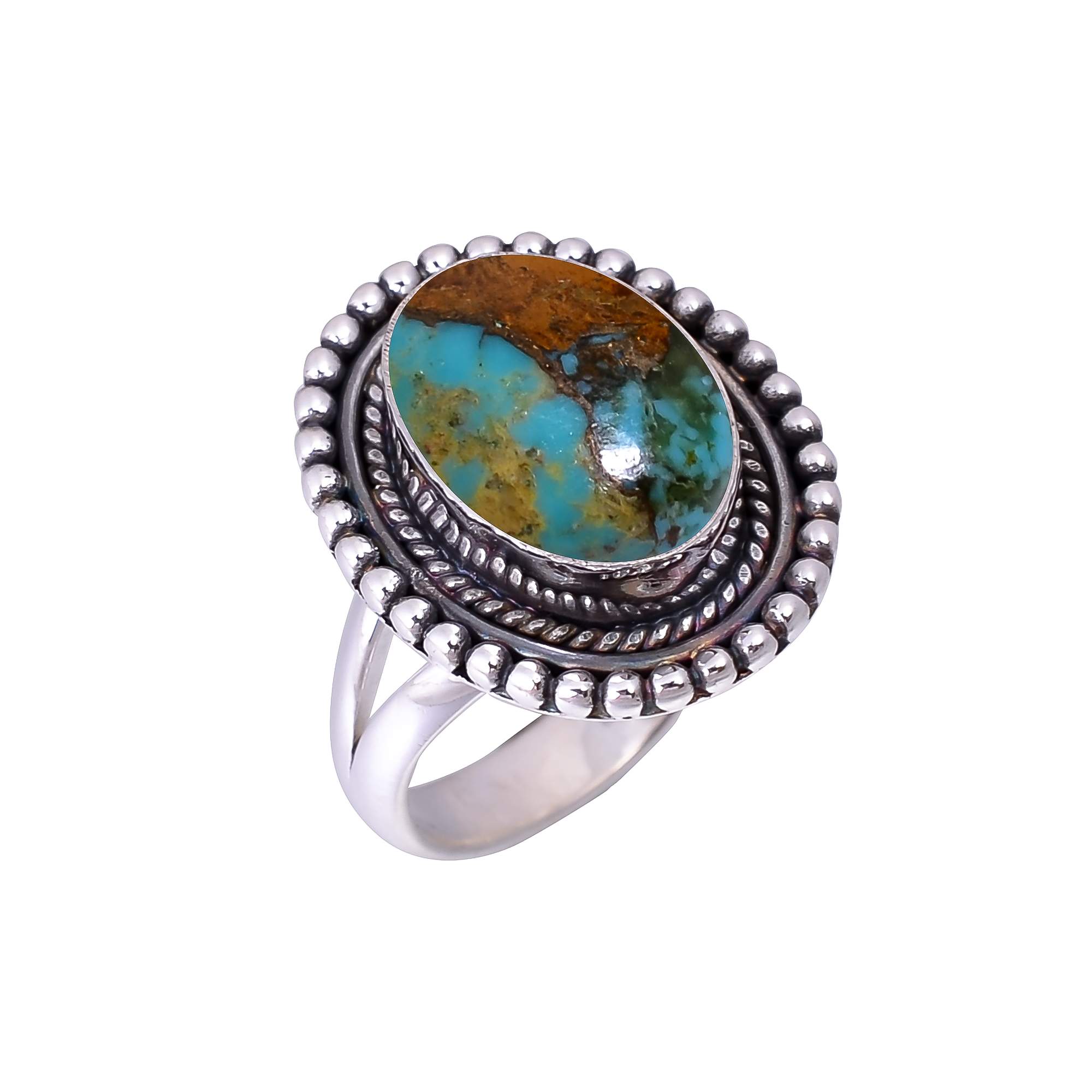 Copper Turquoise - Pilot Mountain 925 Sterling Silver Ring