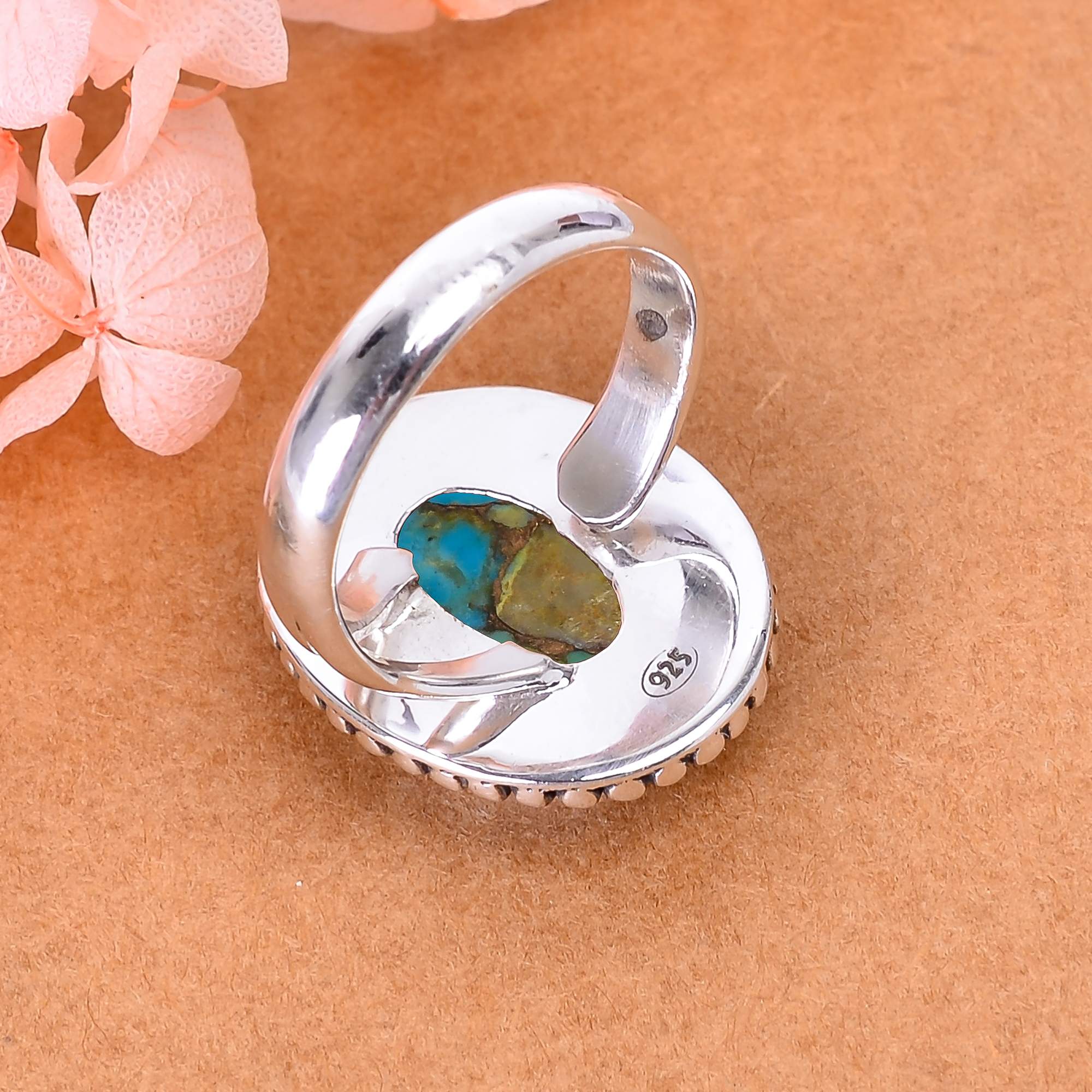 Copper Turquoise - Pilot Mountain 925 Sterling Silver Ring
