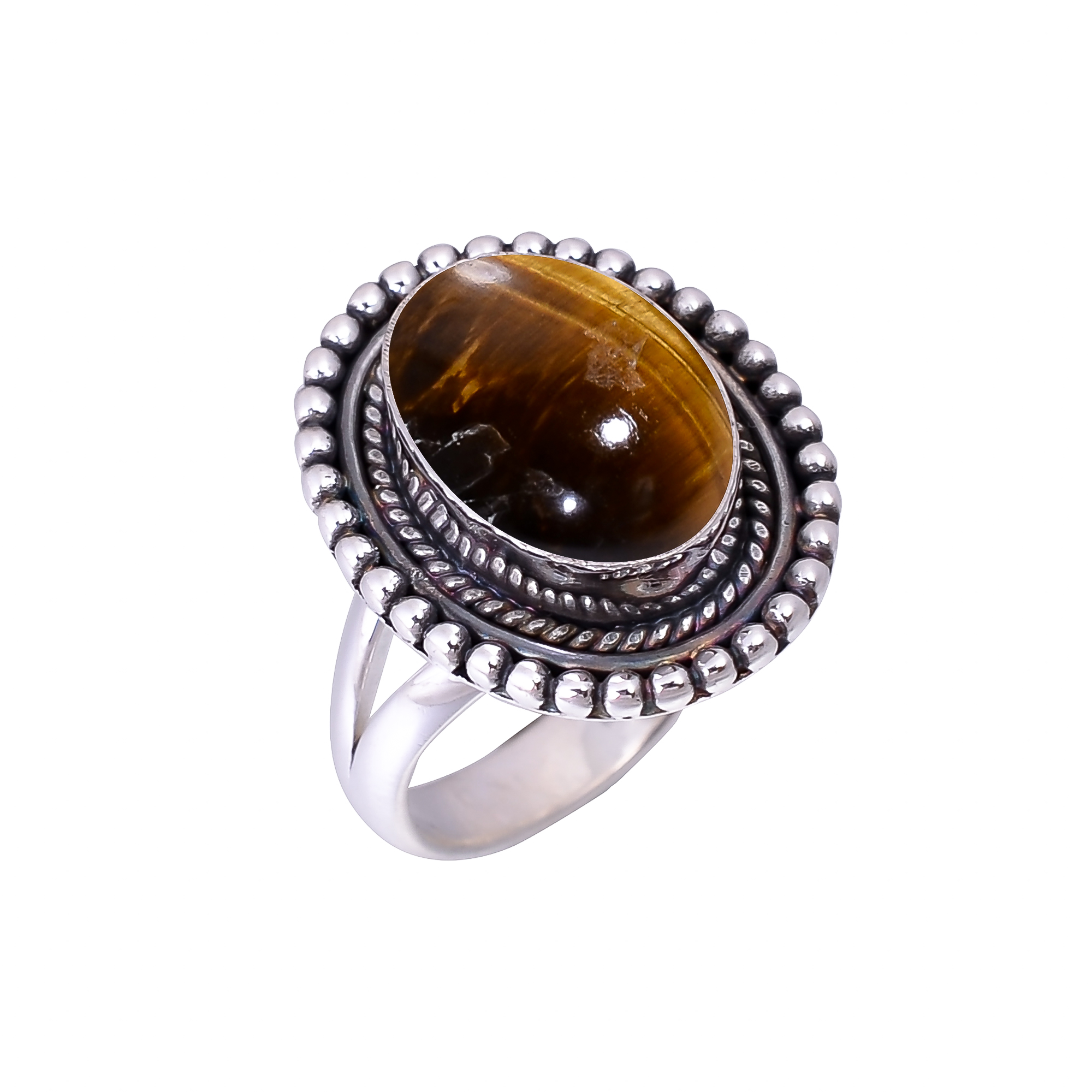 Yellow Tiger Eye - South Africa 925 Sterling Silver Ring