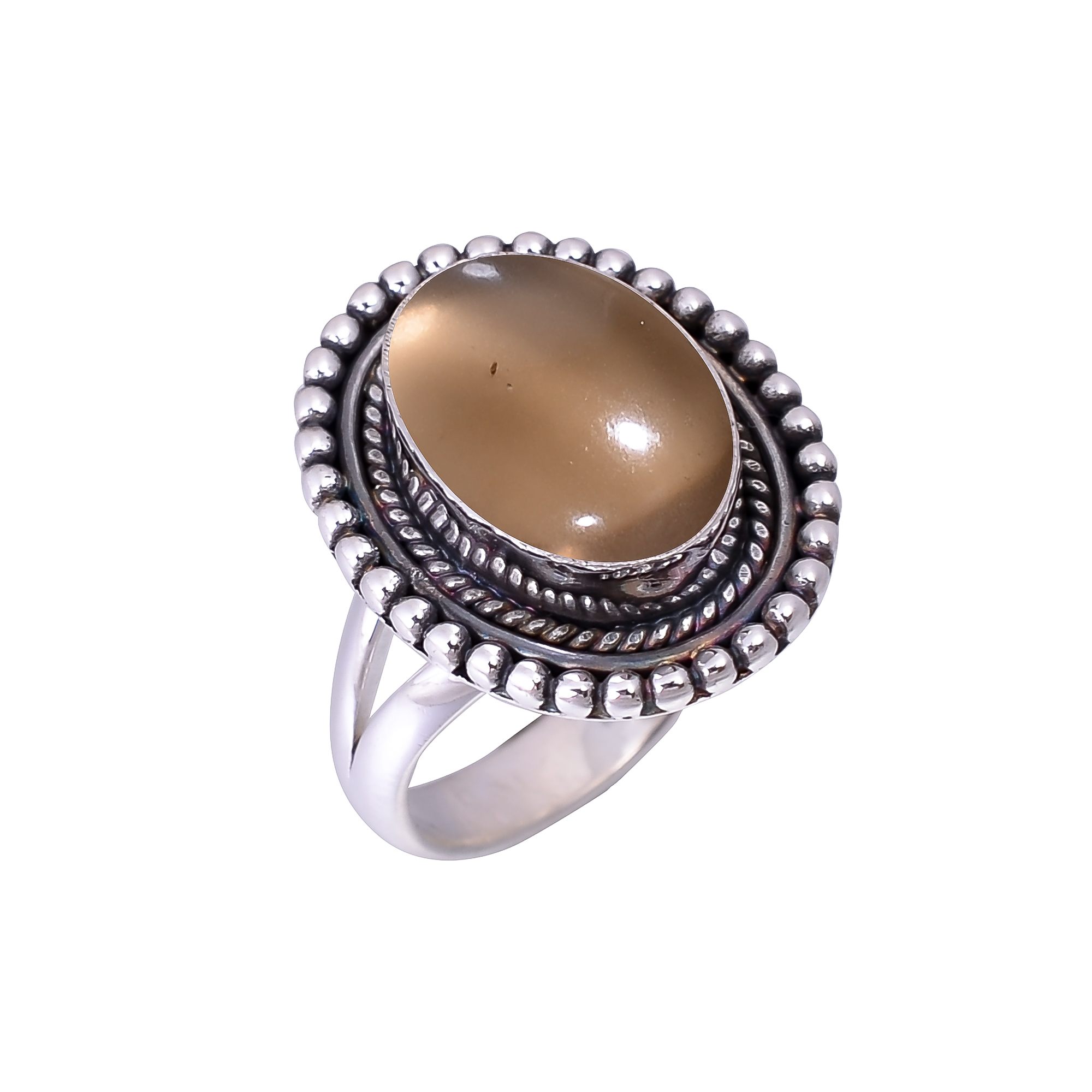 Smoky Quartz - Brazil 925 Sterling Silver Ring