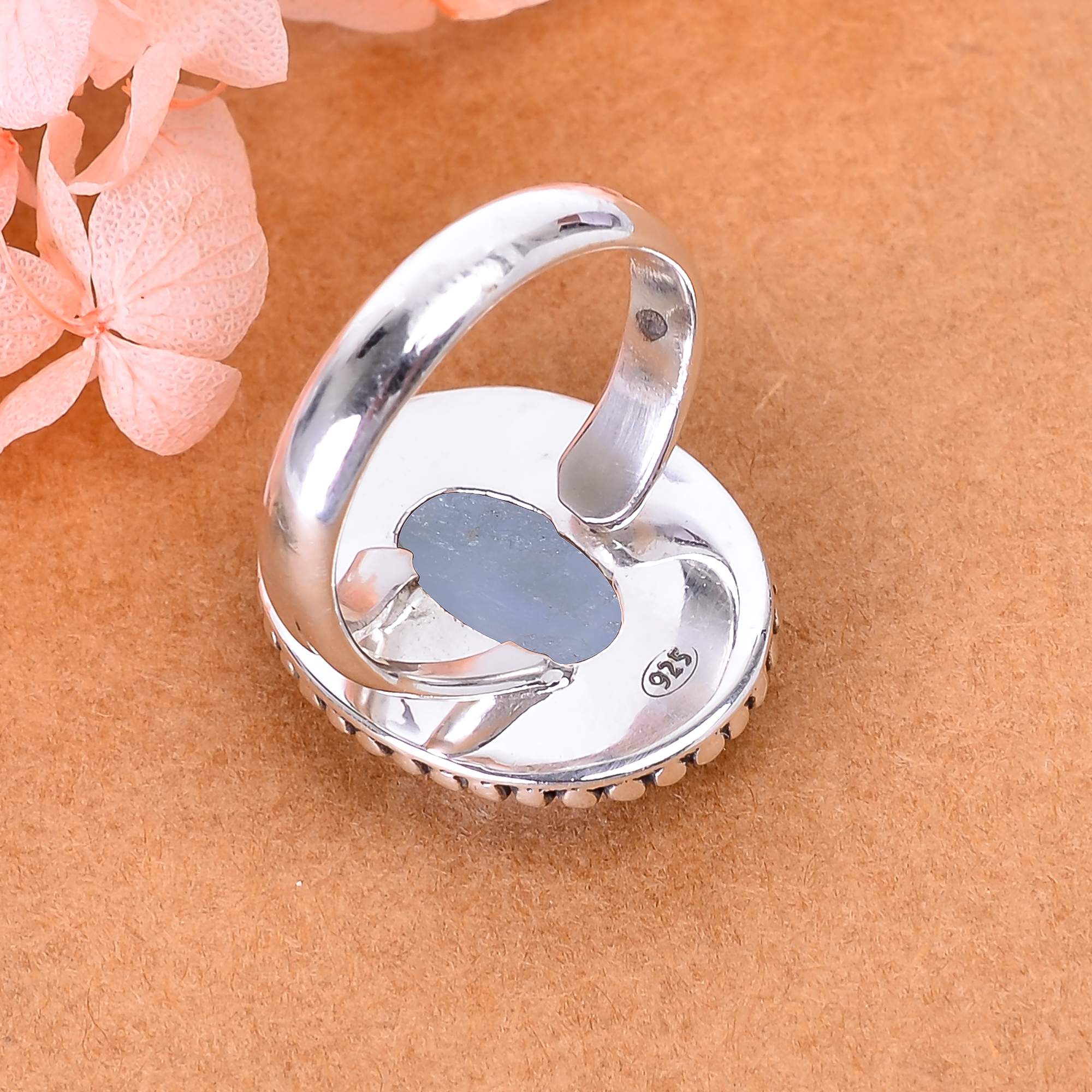 Purple Titanium Agate Drusy 925 Sterling Silver Ring