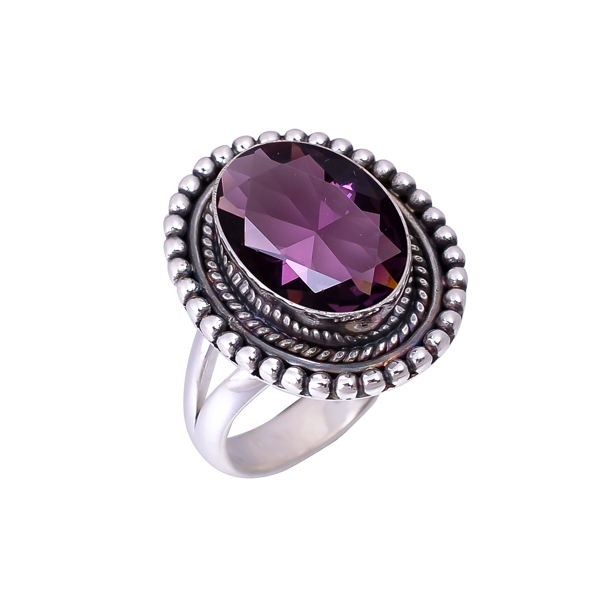 Purple Amethyst - Simulated 925 Sterling Silver Ring