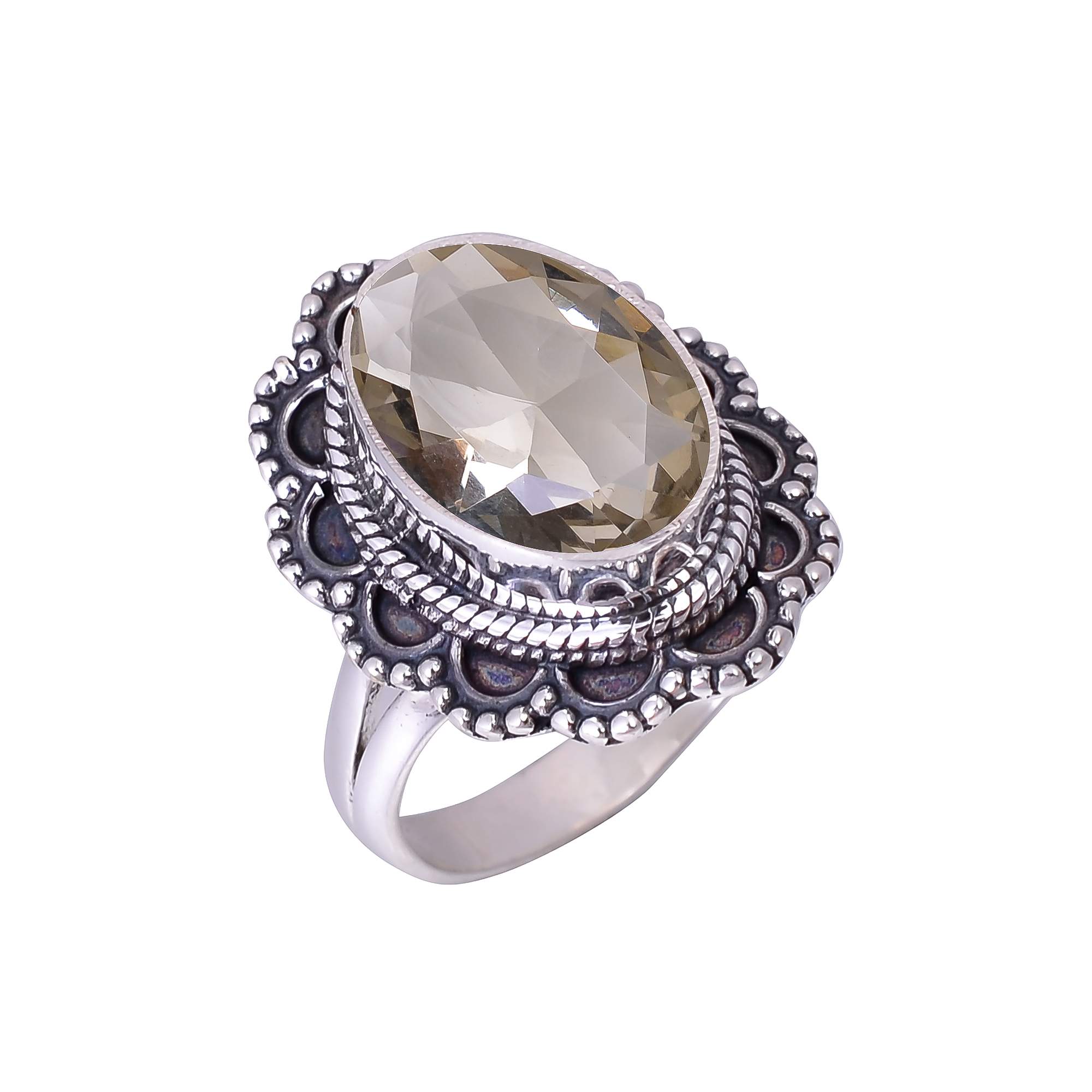 Smokey - Simulated 925 Sterling Silver Ring