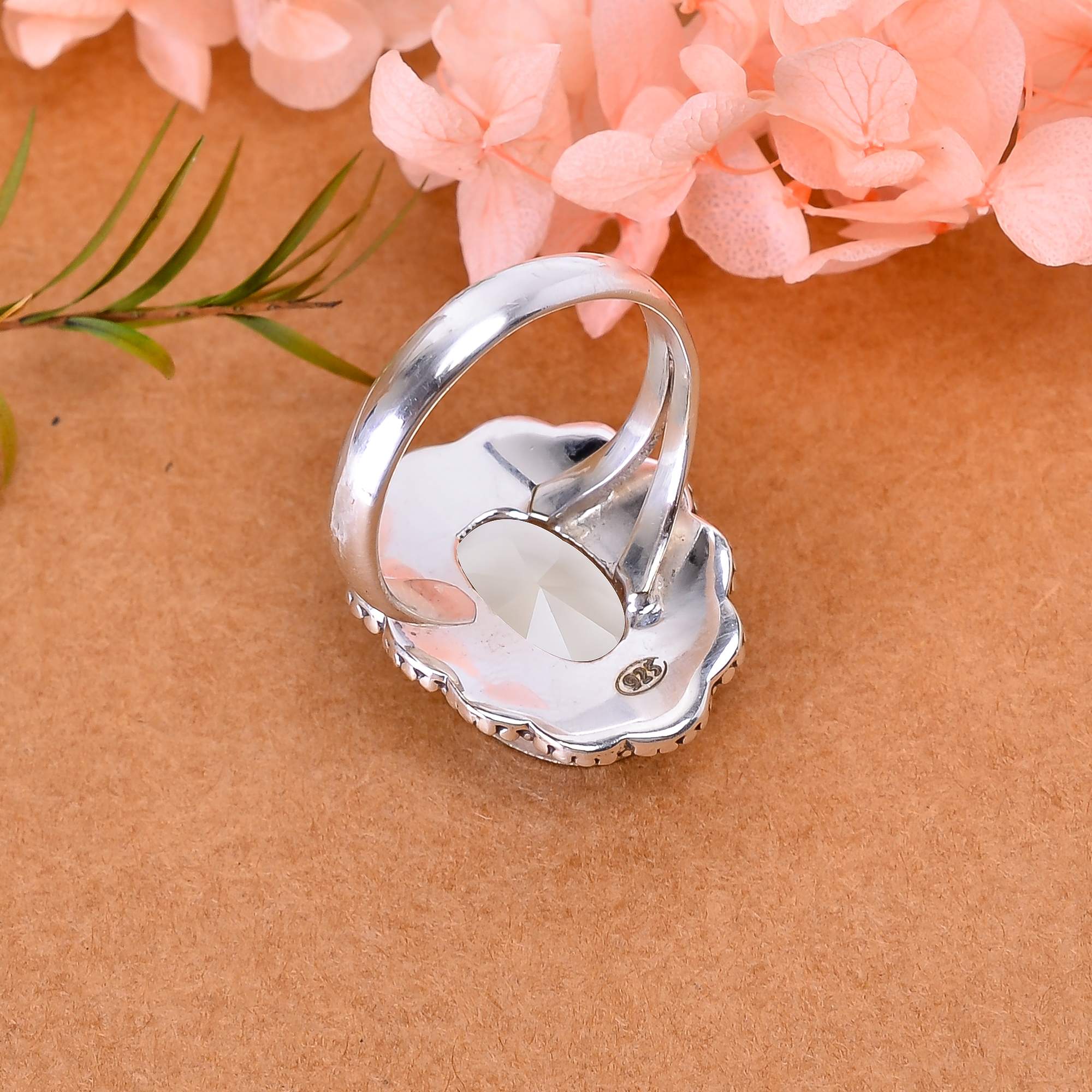 Smokey - Simulated 925 Sterling Silver Ring