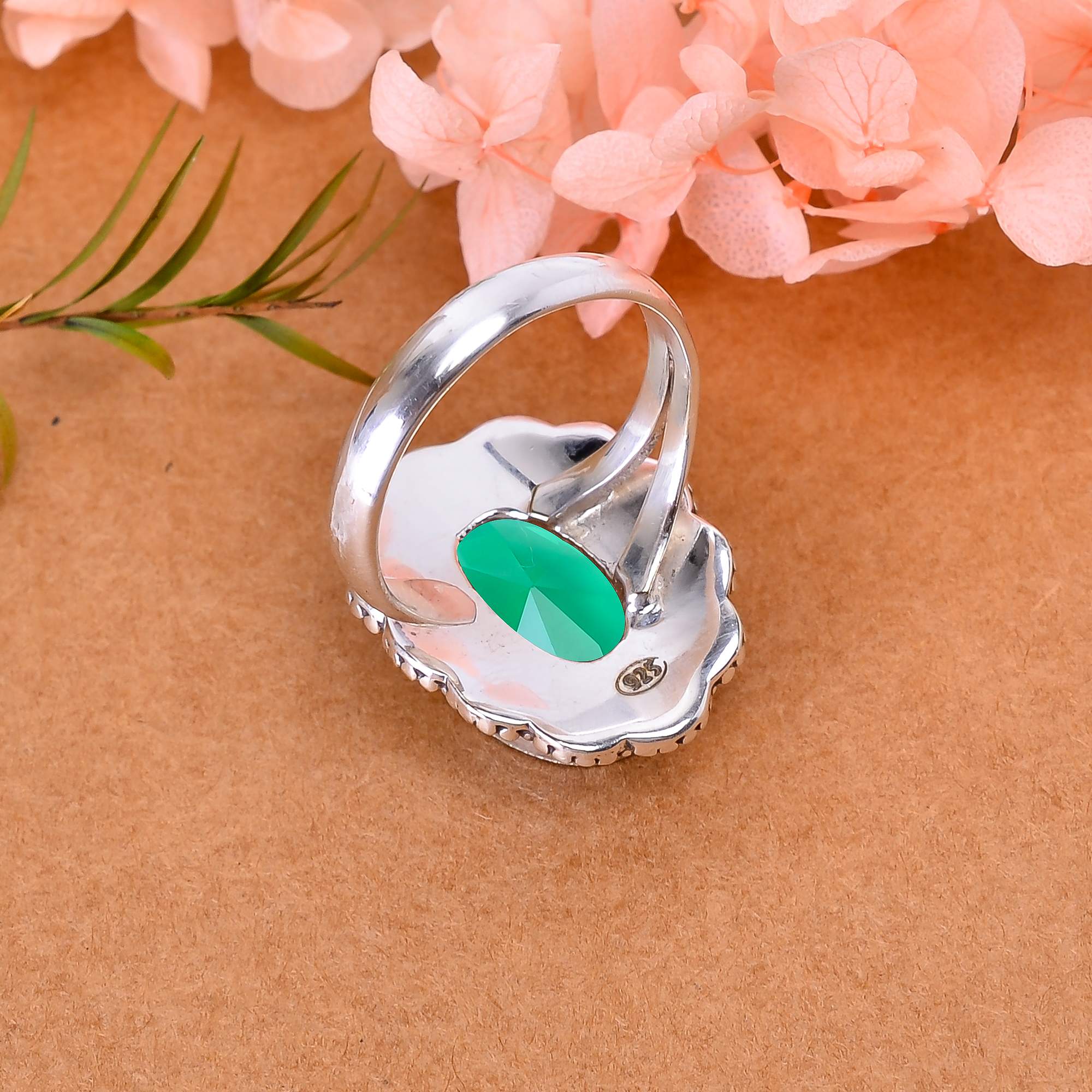 Tsavorite - Simulated 925 Sterling Silver Ring