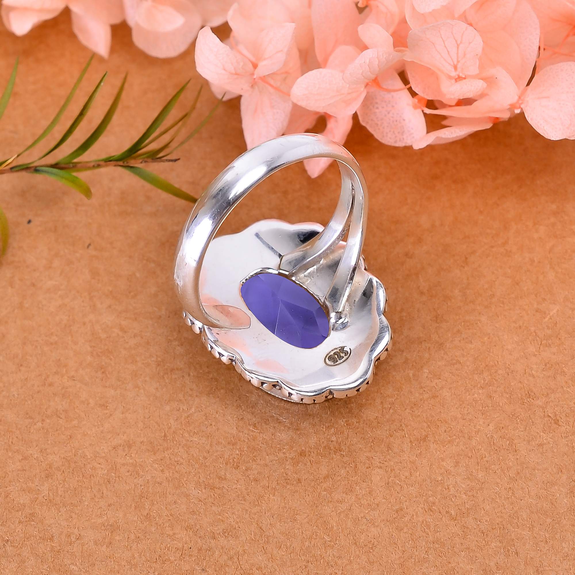 Iolite - Simulated 925 Sterling Silver Ring