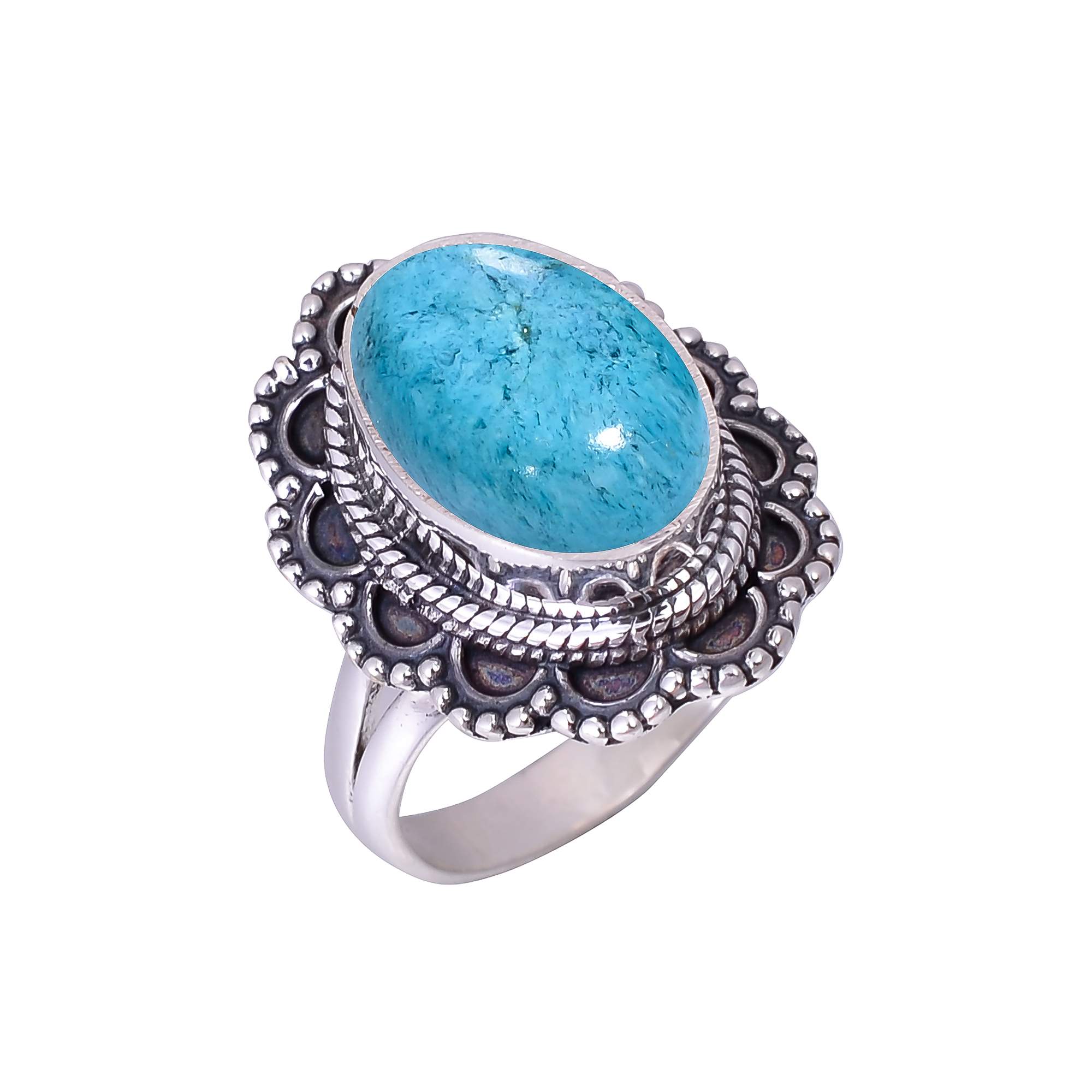 Turquoise - Tibet 925 Sterling Silver Ring