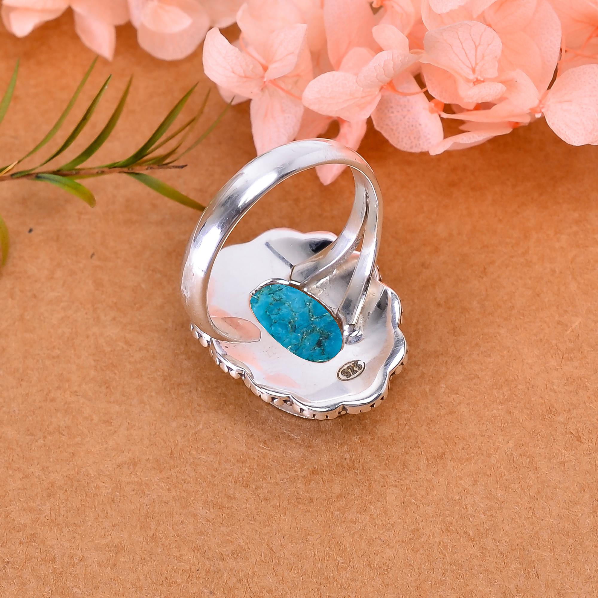 Turquoise - Tibet 925 Sterling Silver Ring