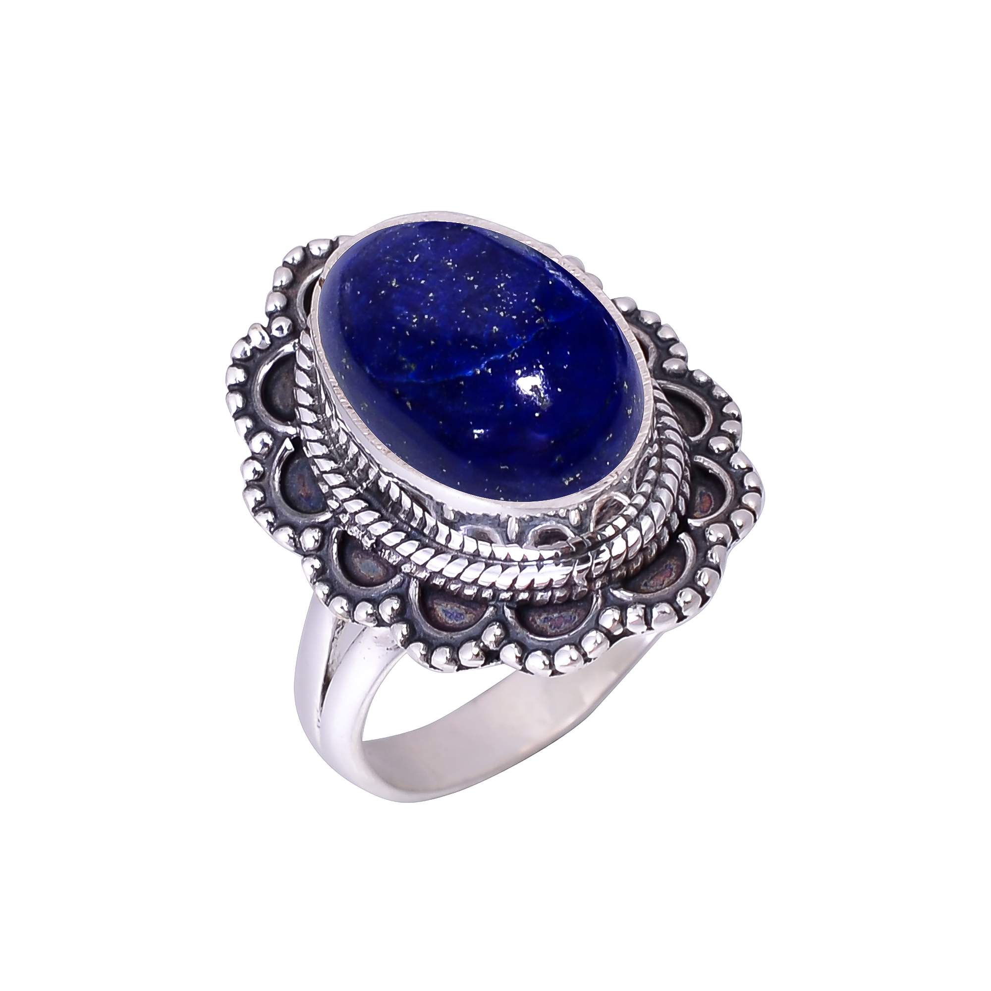 Natural Lapis Lazuli - Afghanistan 925 Sterling Silver Ring