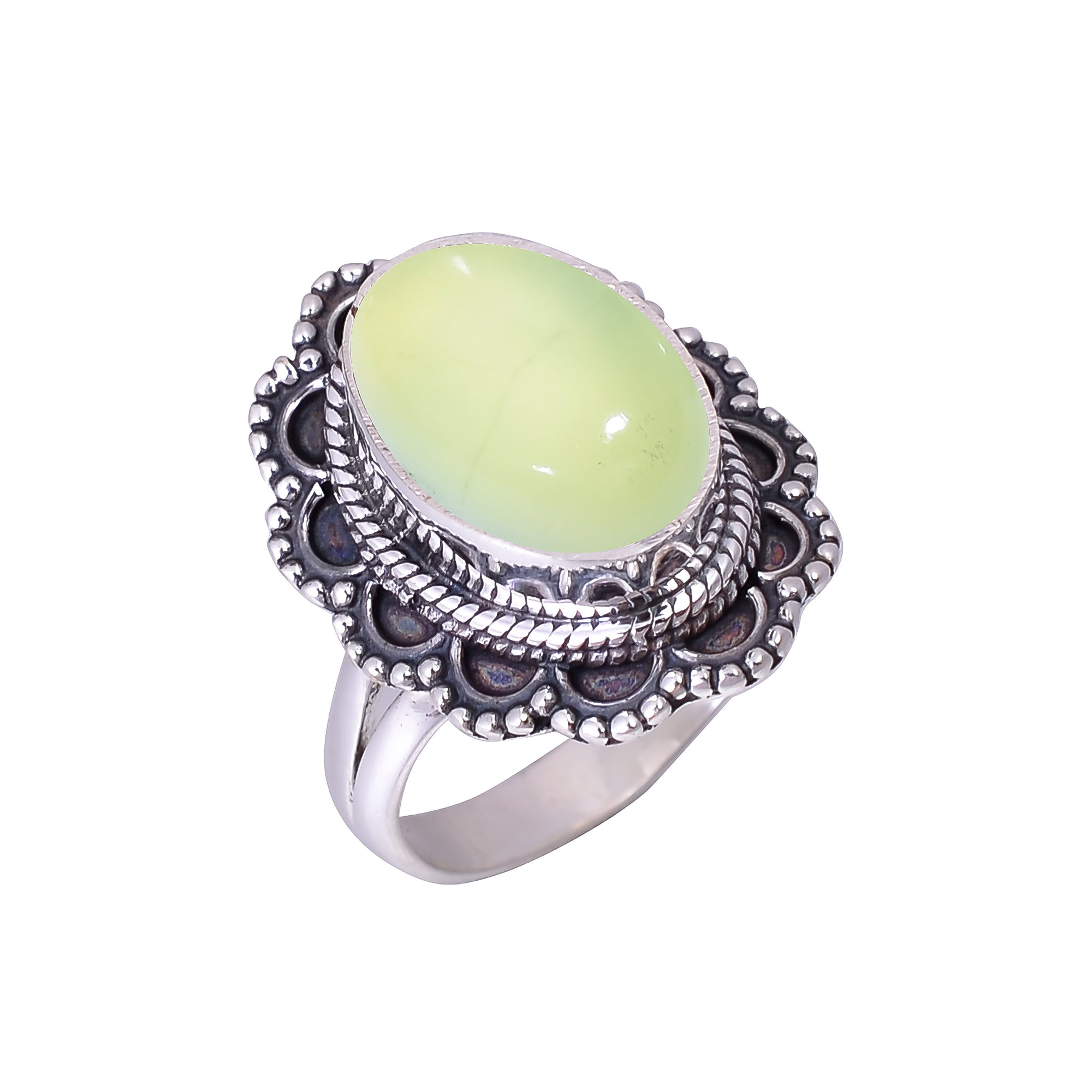 Prehnite - South Africa 925 Sterling Silver Ring
