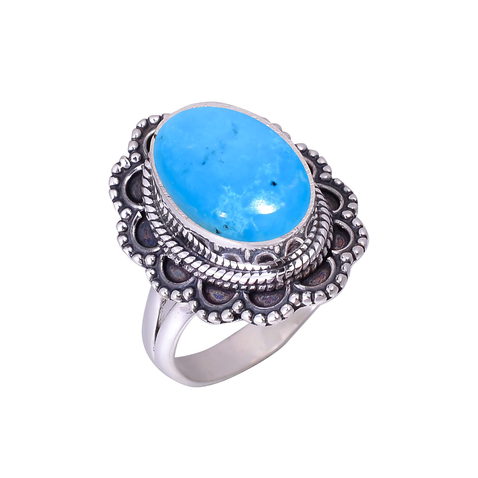Magnesite Turquoise 925 Sterling Silver Ring