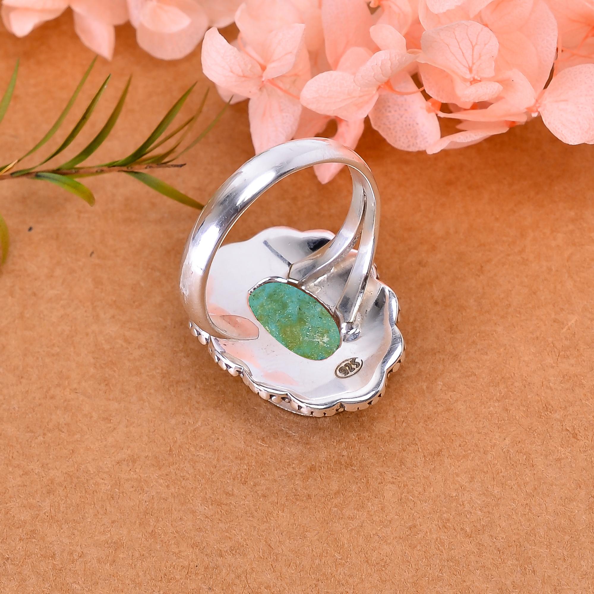Magnesite Turquoise 925 Sterling Silver Ring