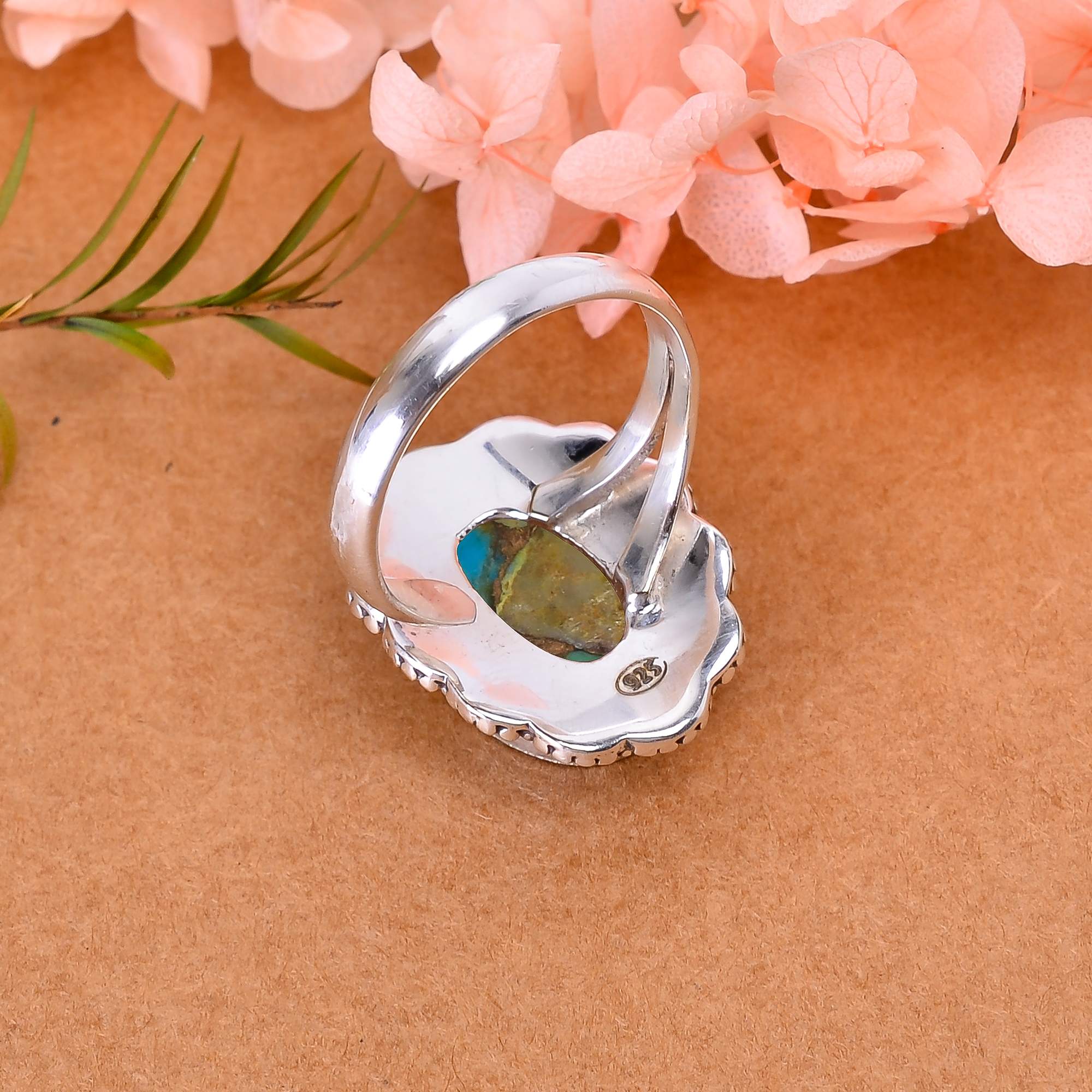 Copper Turquoise - Pilot Mountain 925 Sterling Silver Ring
