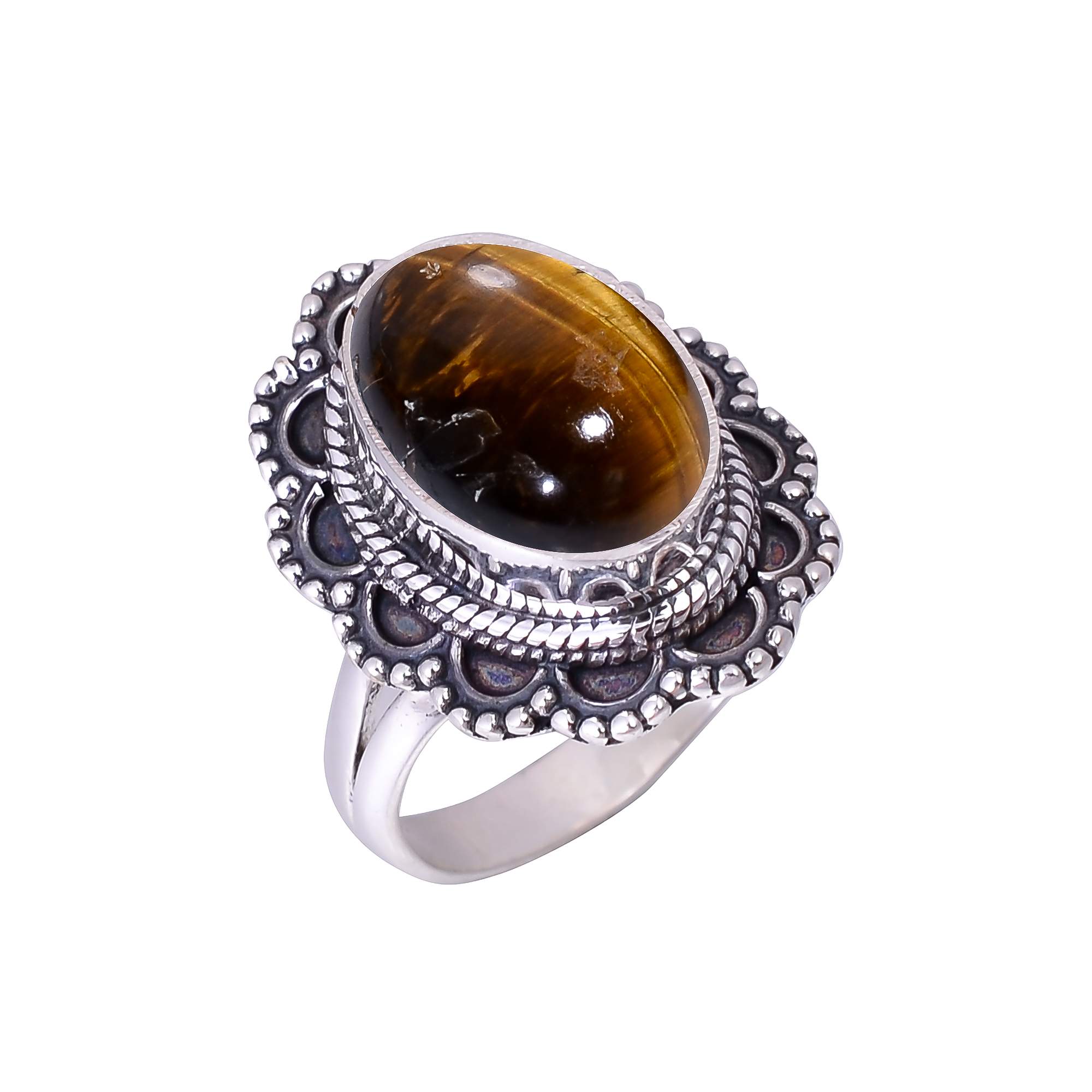Yellow Tiger Eye - South Africa 925 Sterling Silver Ring