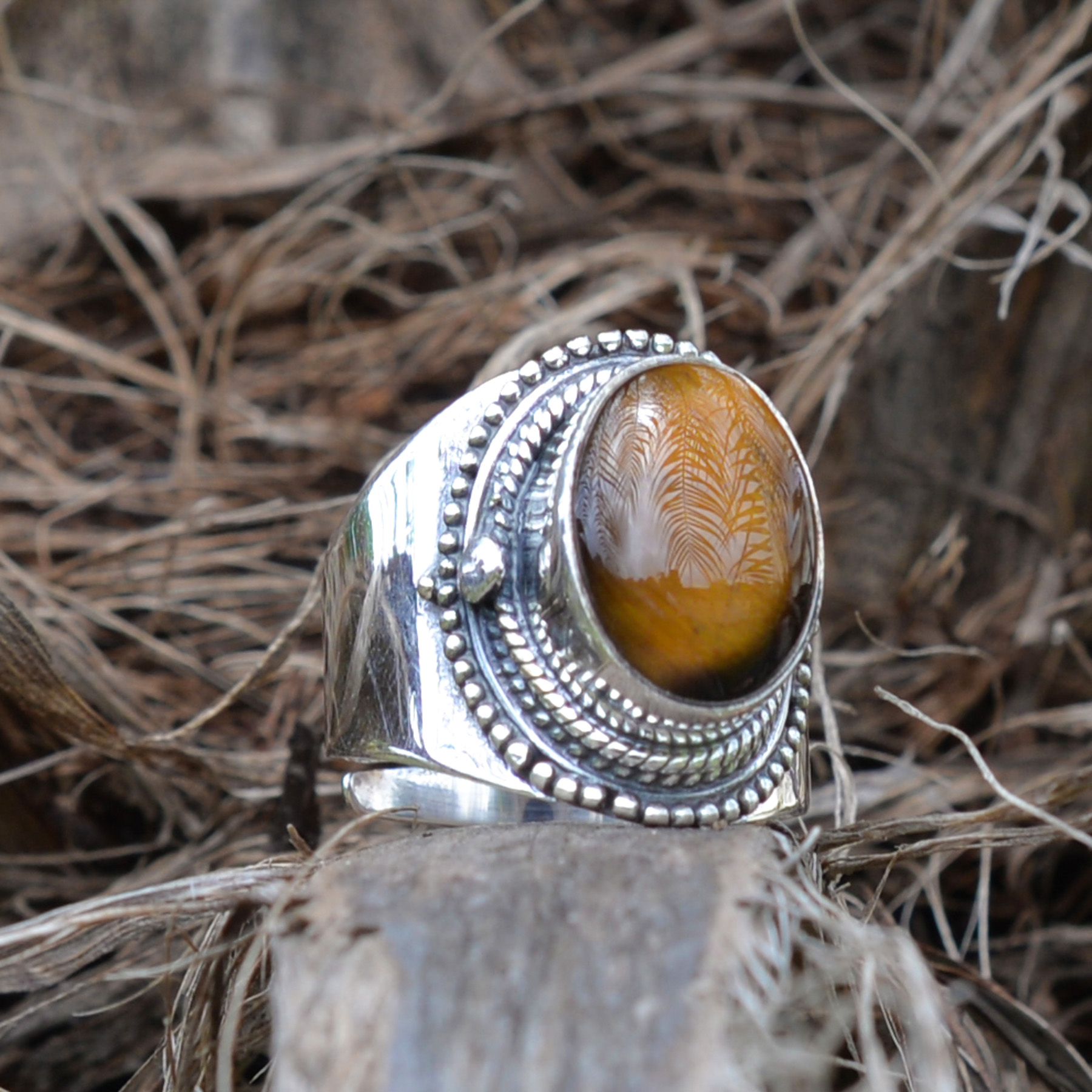 Yellow Tiger Eye - South Africa 925 Sterling Silver Ring